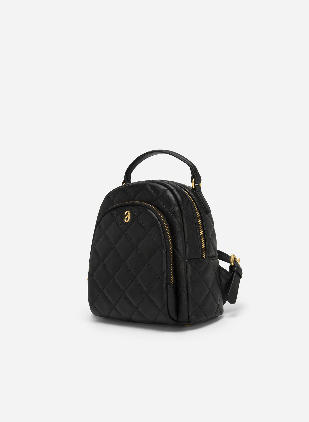 Grid Quilted Mini Backpack - BAK 0168 - Black - vascara.com