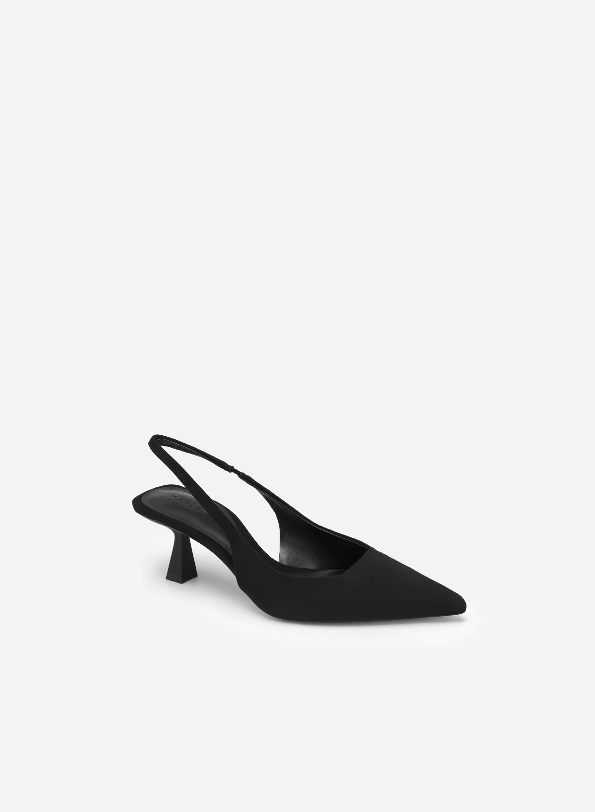 Pointed Toe Slingbacks - HIG 0578 - Black - vascara.com