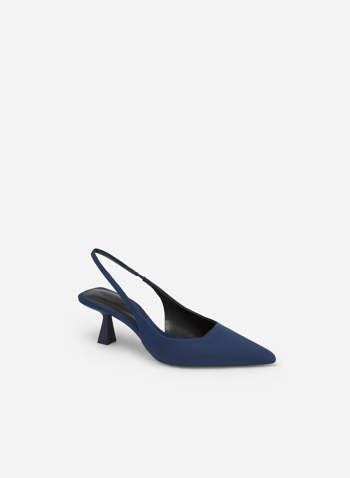 Pointed Toe Slingbacks - HIG 0578 - Dark Blue - vascara.com