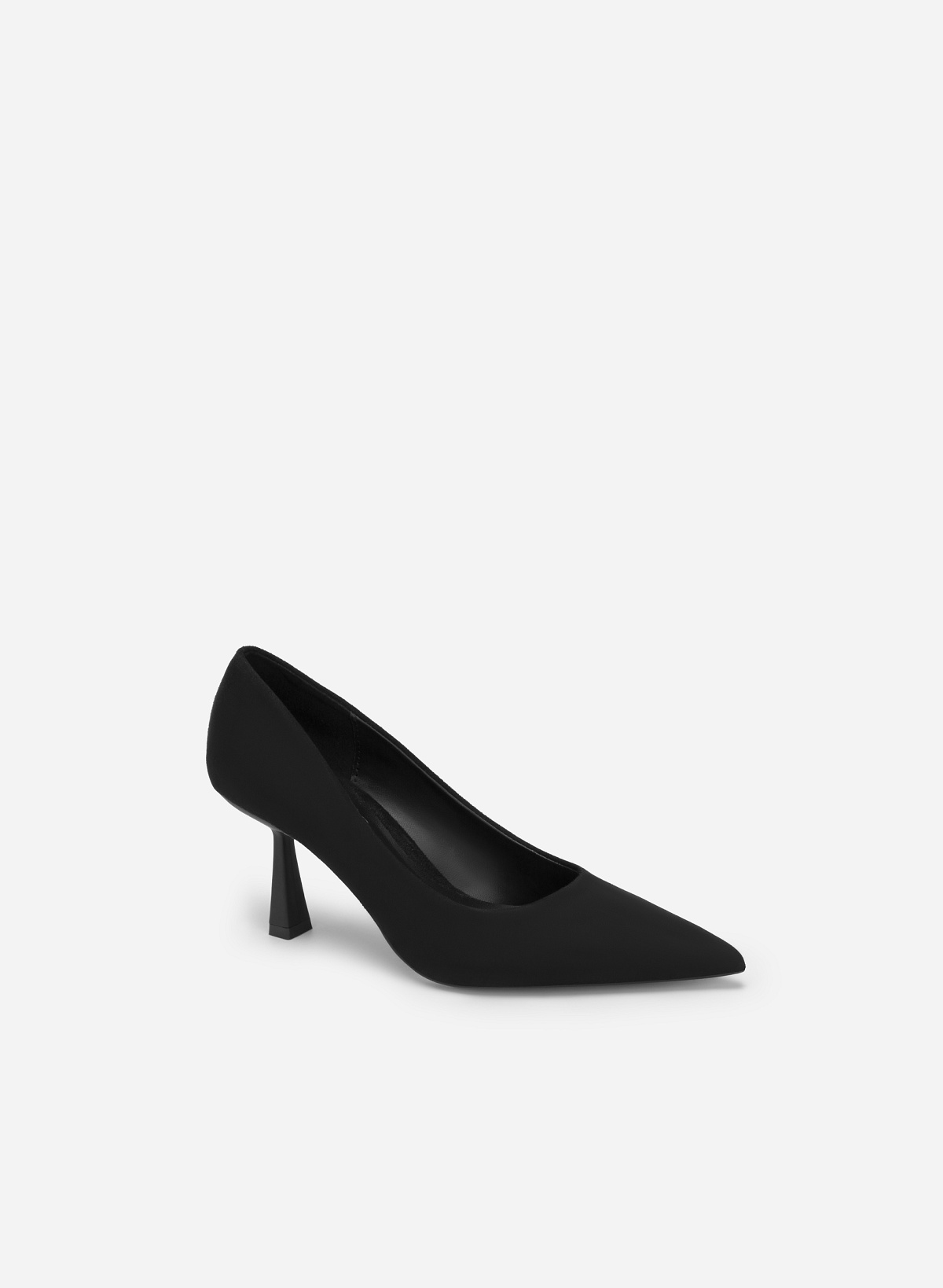 Pointed Toe Pumps - HIG 0583 - Black - vascara.com