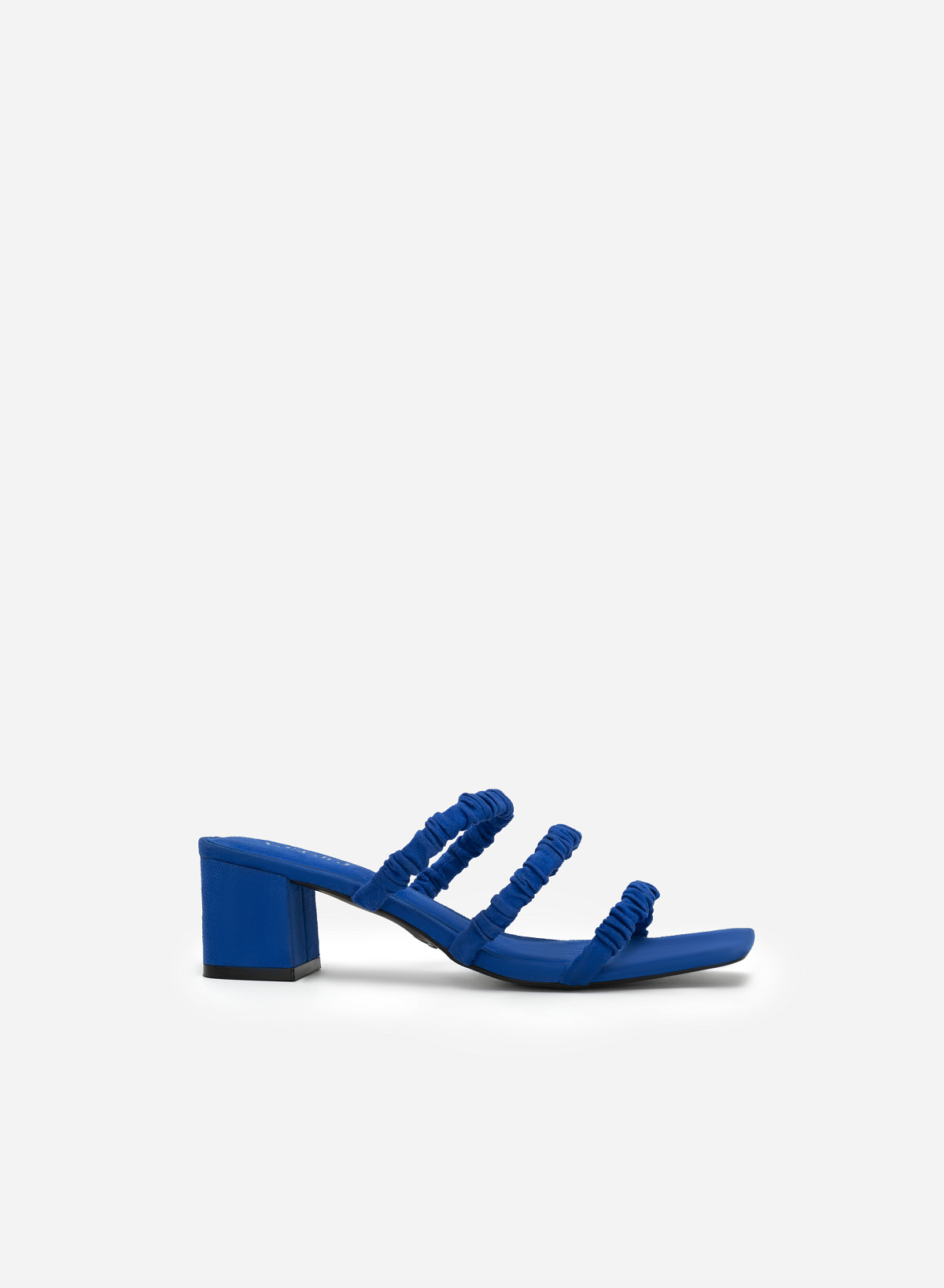 Nuched Strap Block Heel Mules - MUL 0175 - Blue - vascara.com