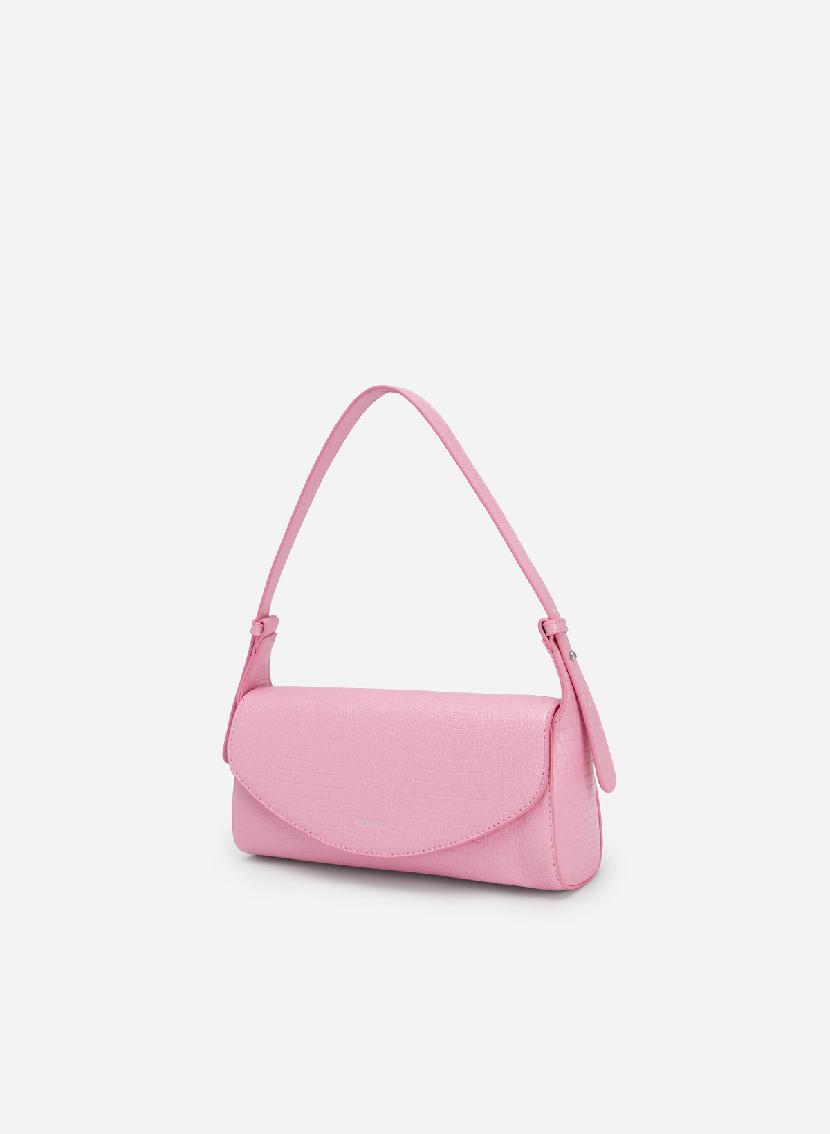 Croc-effect Handbag - SAC 0308 - Pink - vascara.com