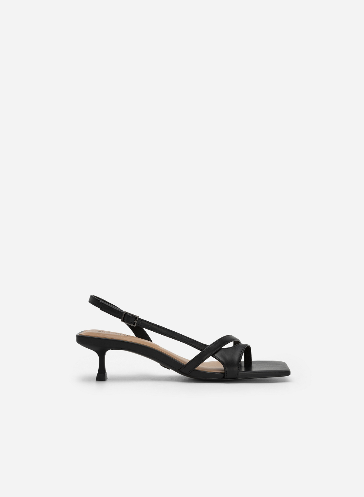 D'Orsay Slingback Styled Strap Sandals - PUM 0720 - Black - vascara.com