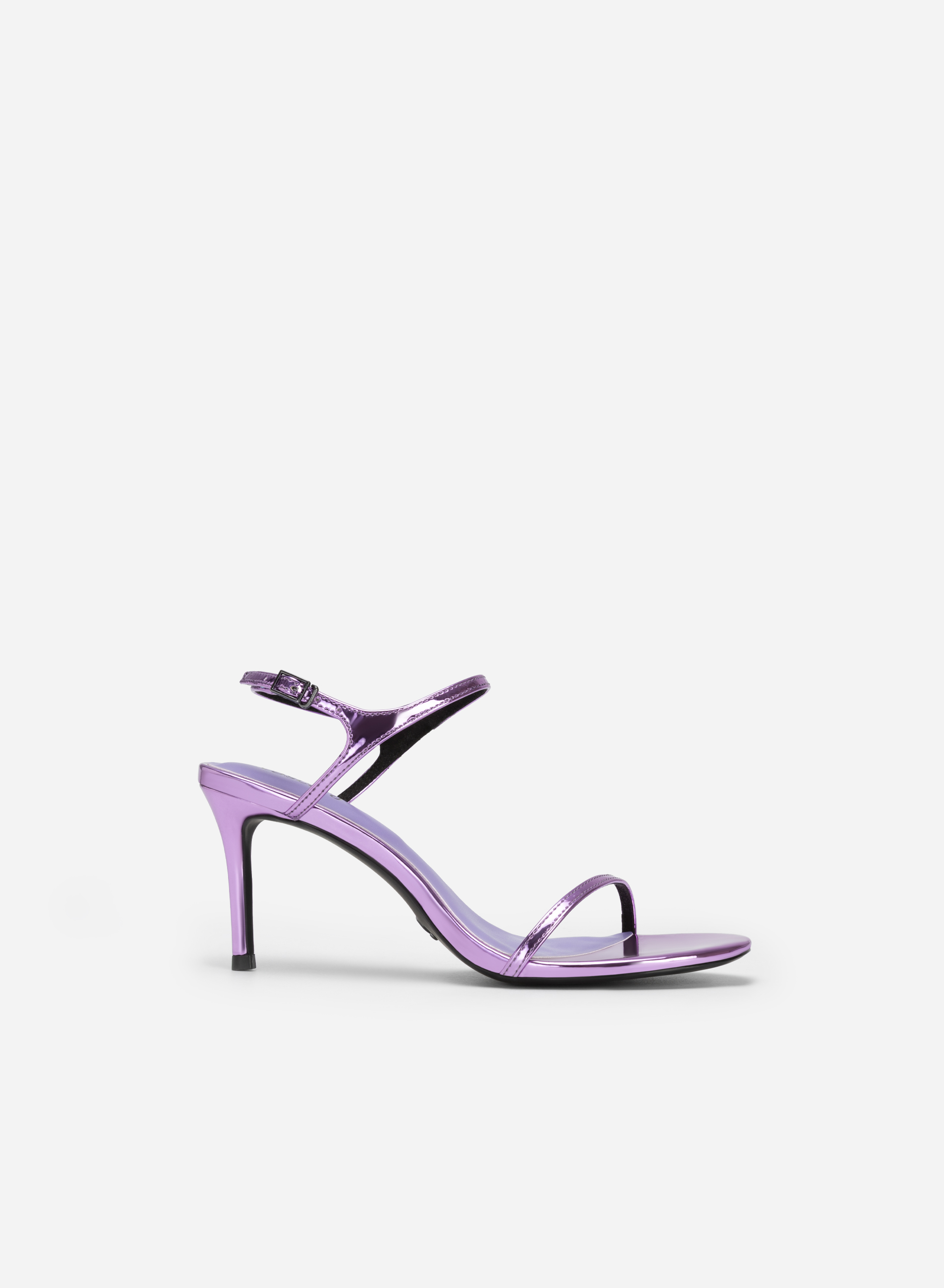 Skinny Strap Metallic Sandals - PUM 0737 - Purple | VASCARA