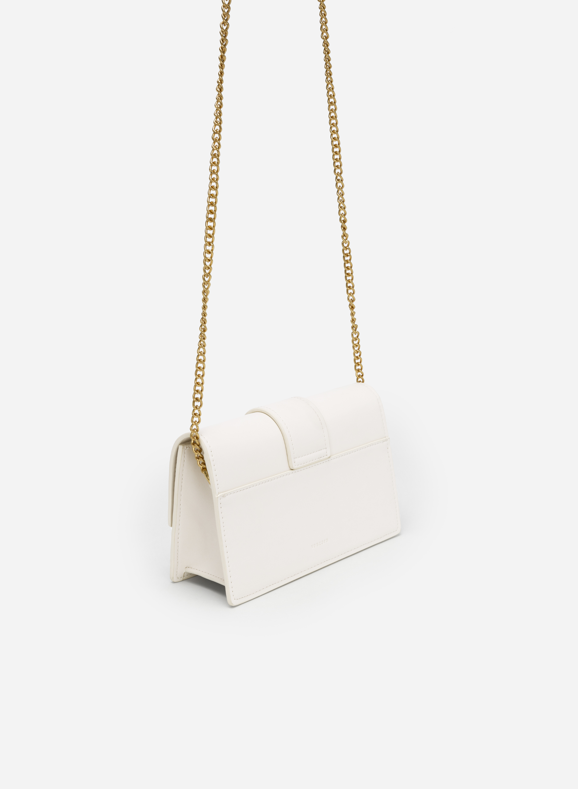 Hook Lock Layered Crossbody Bag - MES 0192 - White | VASCARA