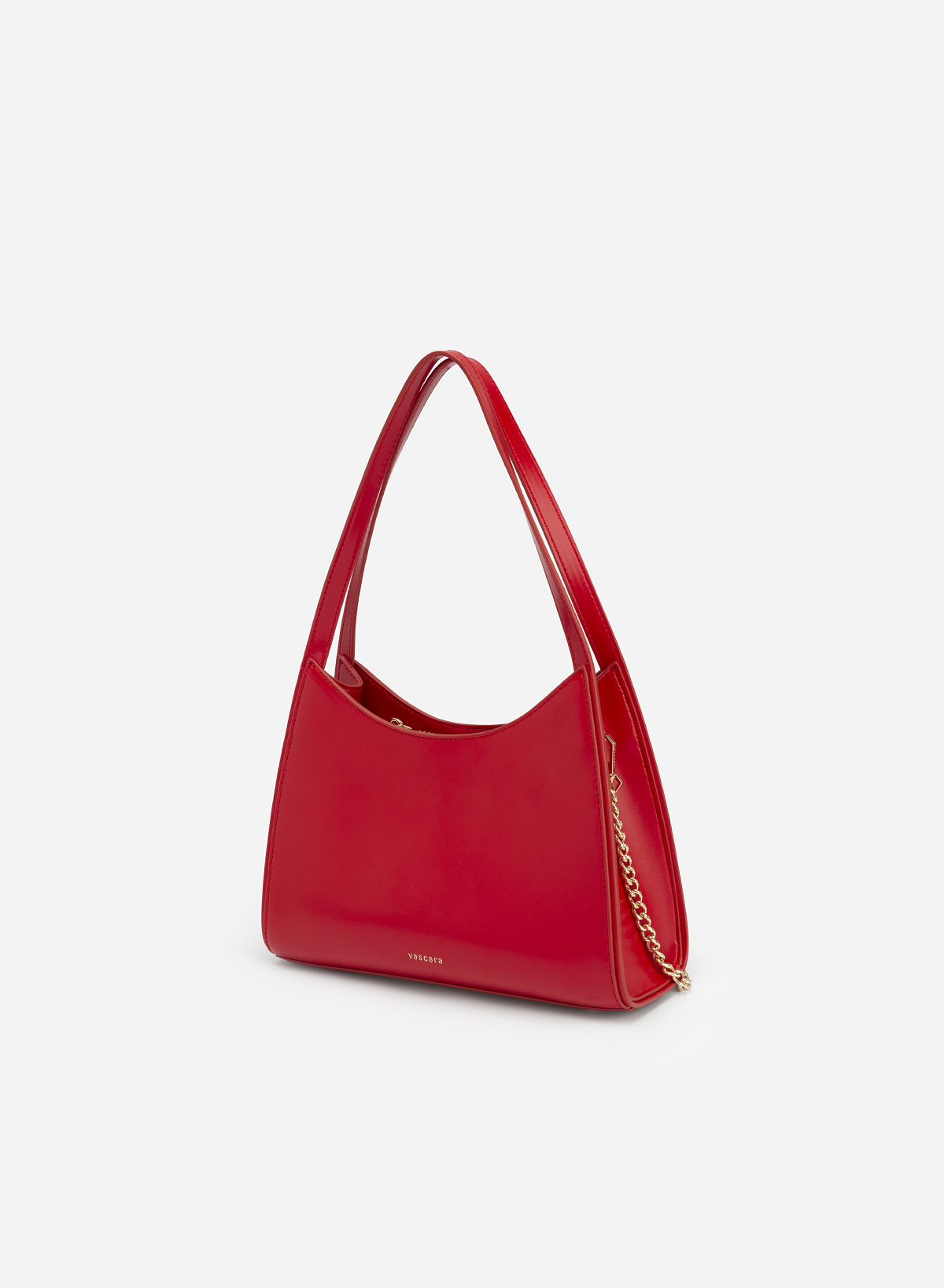 Chain-Mixed Strap Hobo Bag - TTE 0085 - Red - vascara.com