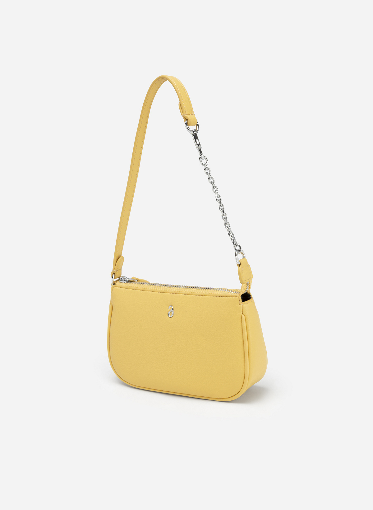 Chain-Mixed Strap Hobo Bag - TTE 0087 - Light Yellow - vascara.com