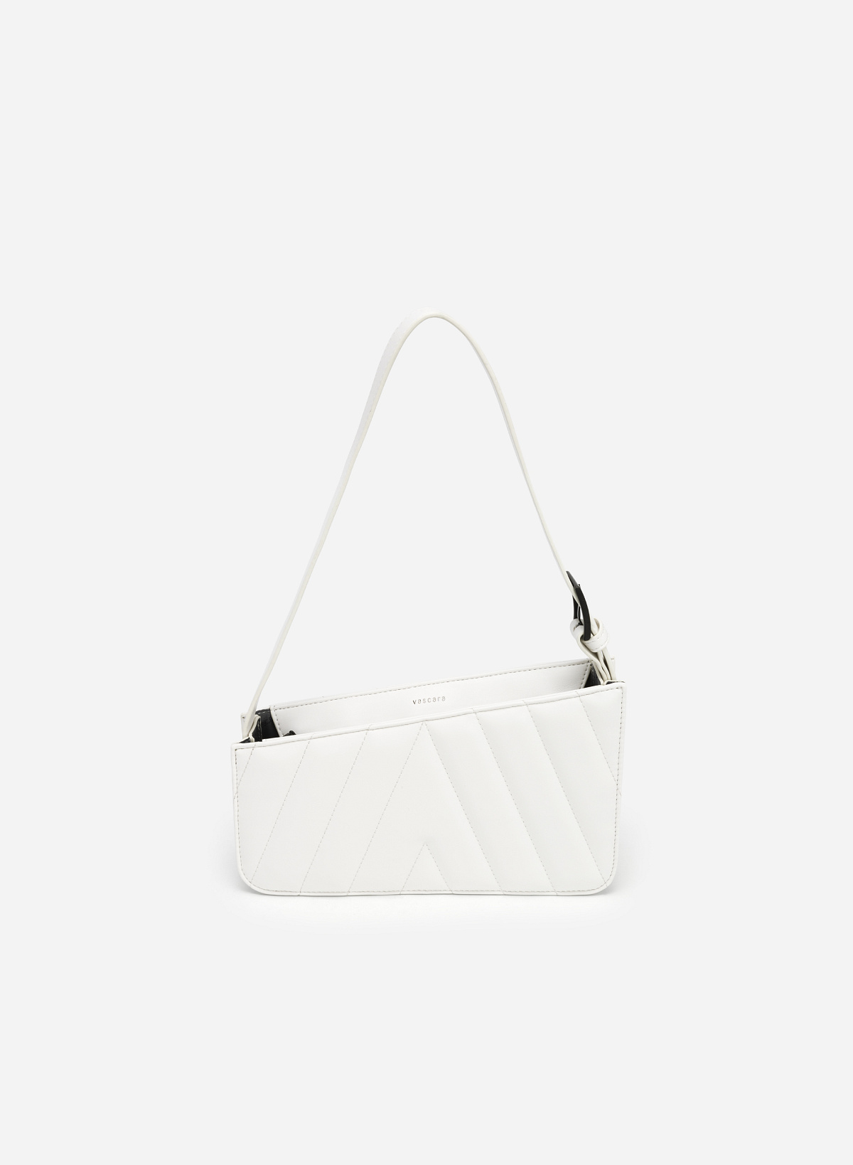 Quited Acute Shoulder Hobo Handbag - TTE 0088 - White - vascara.com