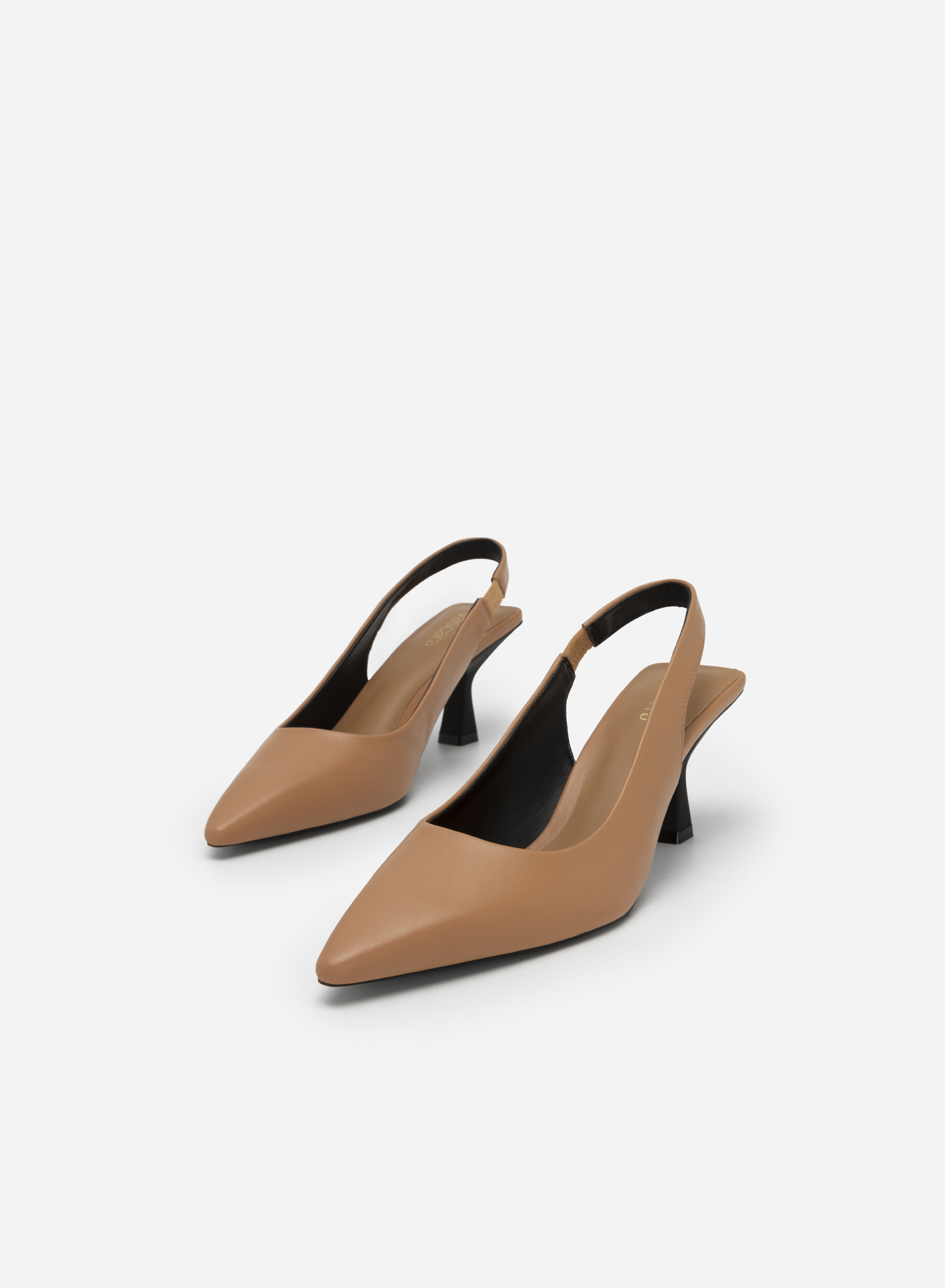 Tan and outlet black slingbacks