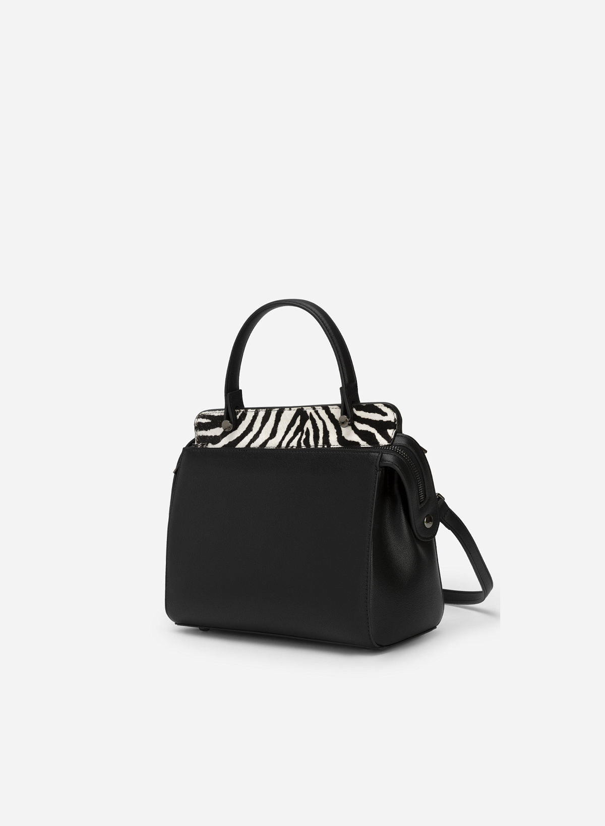 Metal Décor Layered Premium Bag - SAC 0312 - Black - vascara.com