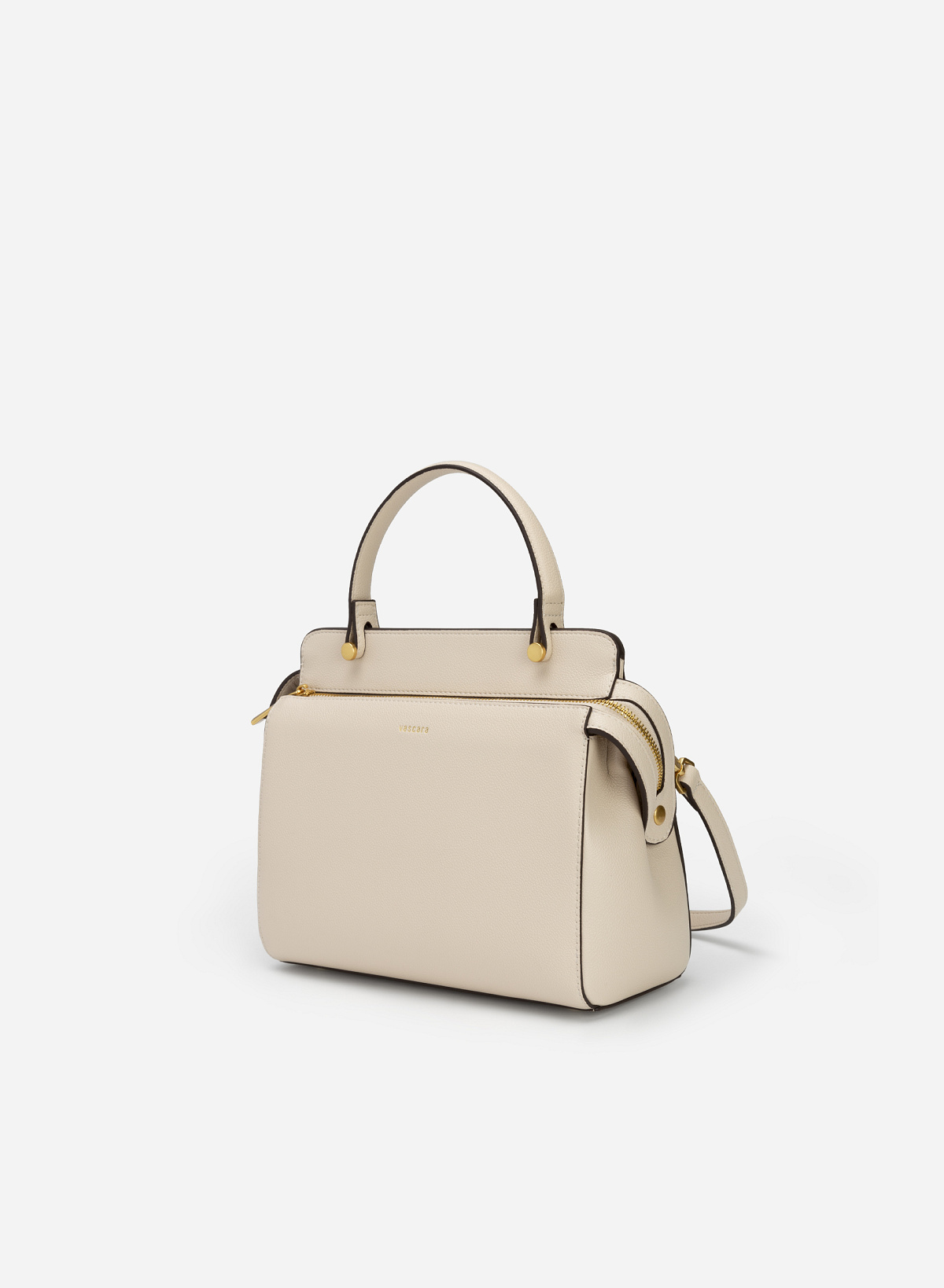 Metal Décor Layered Premium Bag - SAC 0312 - Cream - vascara.com