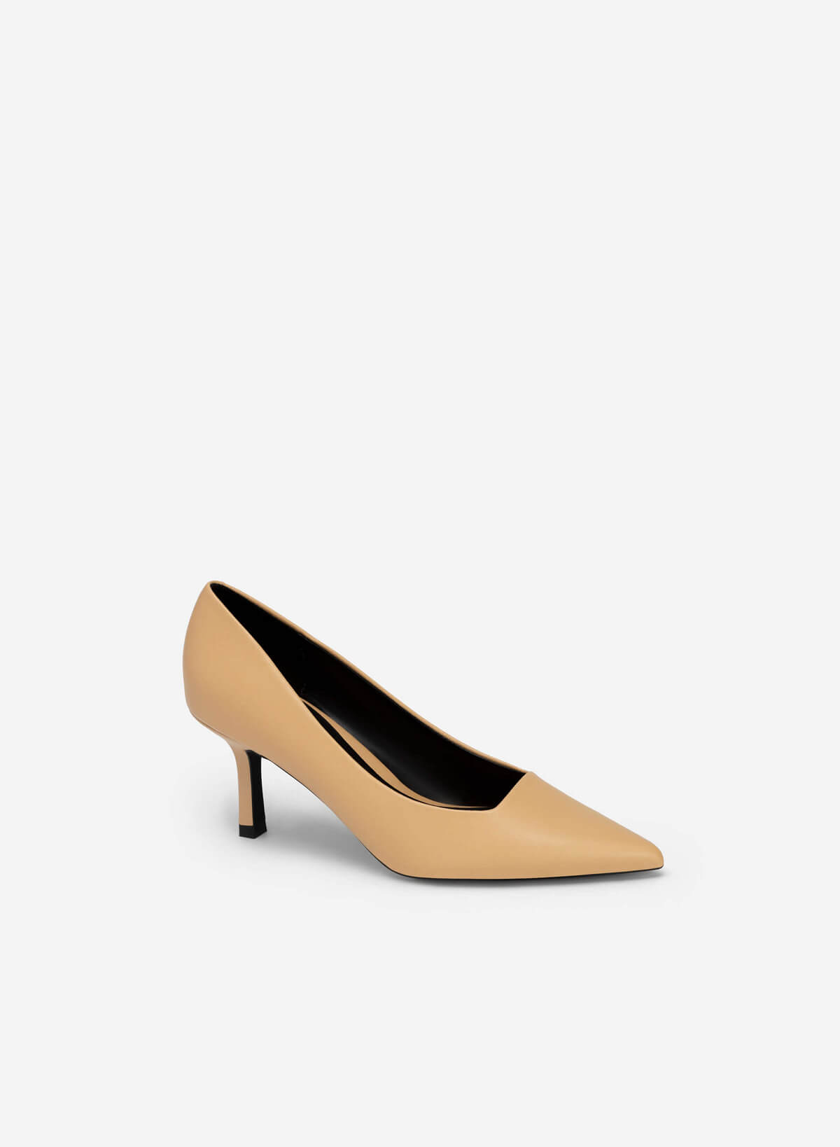 Stiletto Heel Pumps - HIG 0580 - Beige - vascara.com