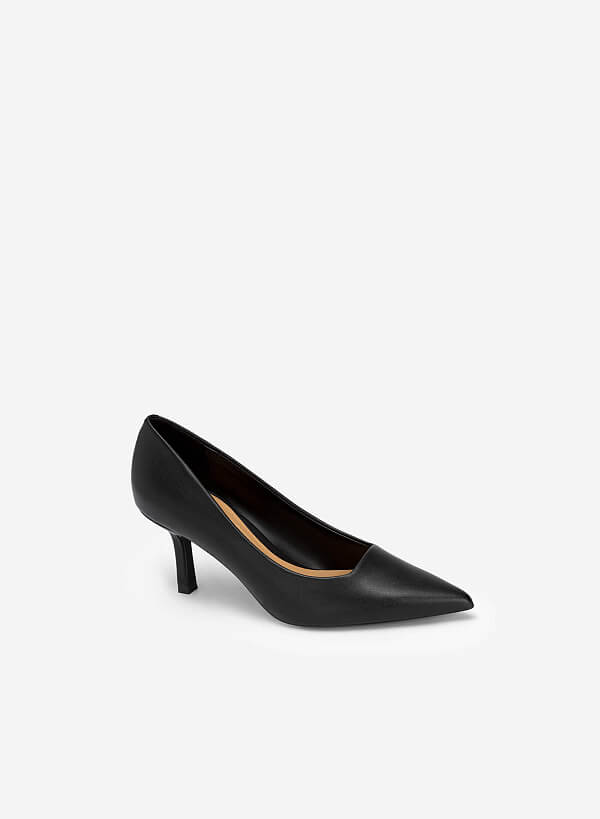 Stiletto Heel Pumps - HIG 0580 - Black | VASCARA