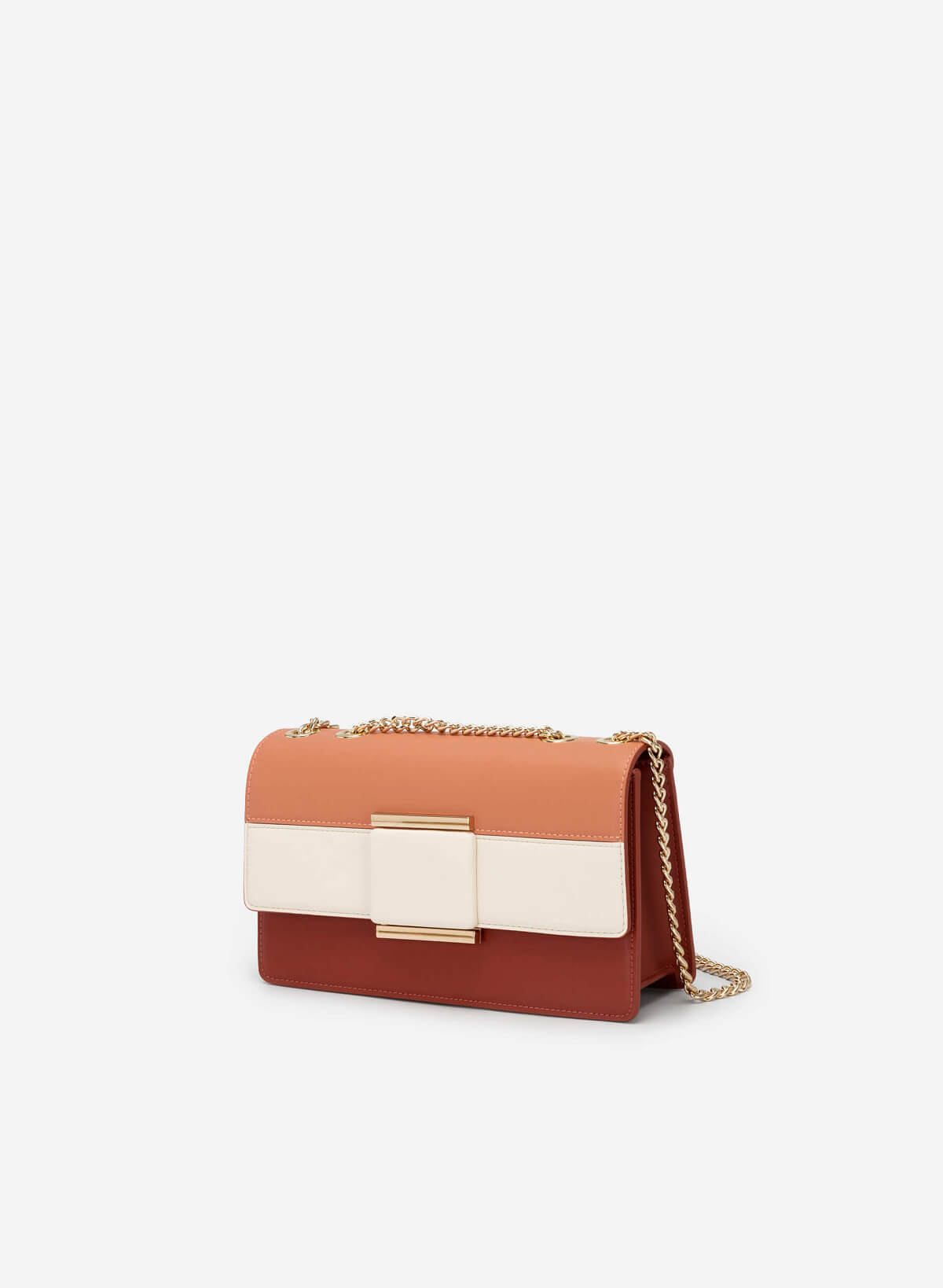 Colour Block Crossbody Bag - MES 0207 - Dark Pink - vascara.com