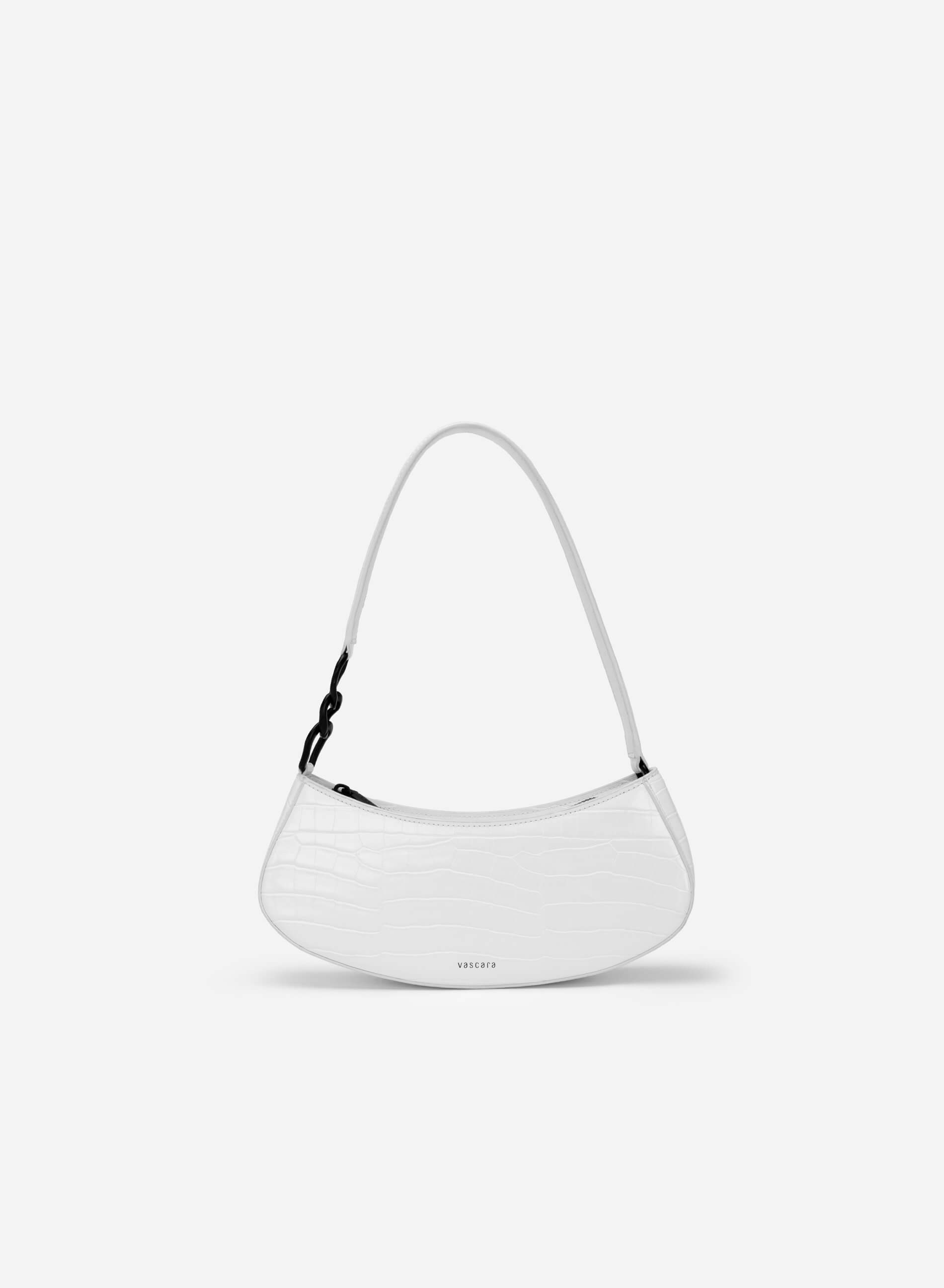 Semicircle Cross-effect Handbag - TTE 0106 - White | VASCARA