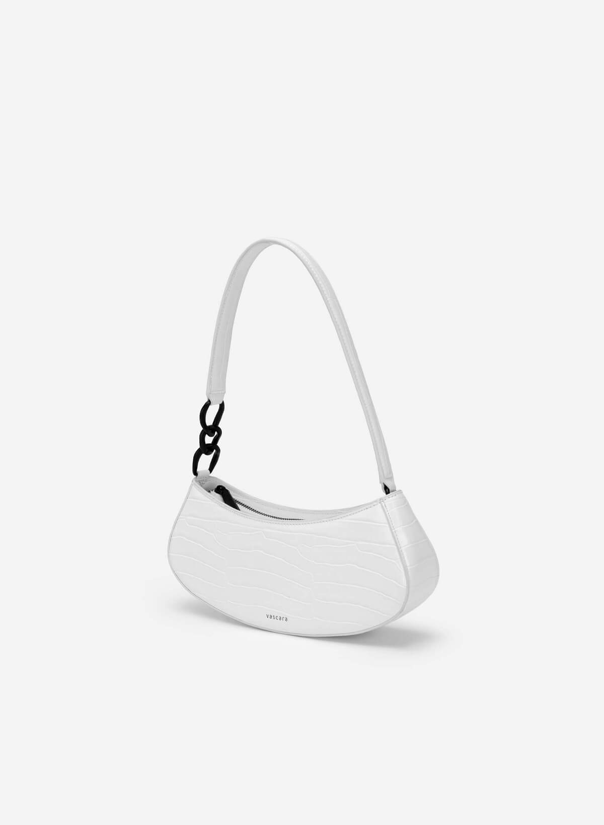 Semicircle Cross-effect Handbag - TTE 0106 - White - vascara.com