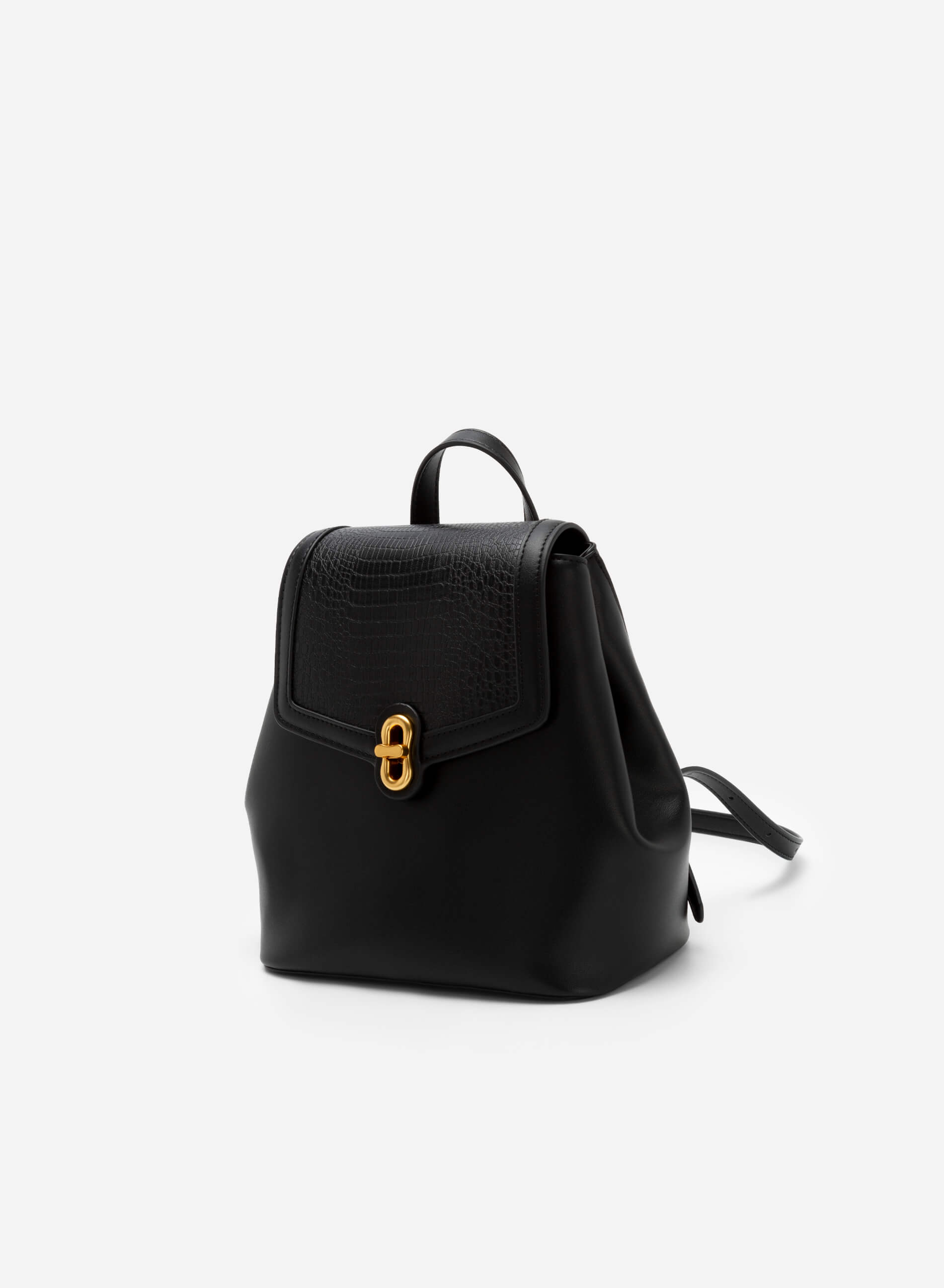 Black 2025 flap backpack