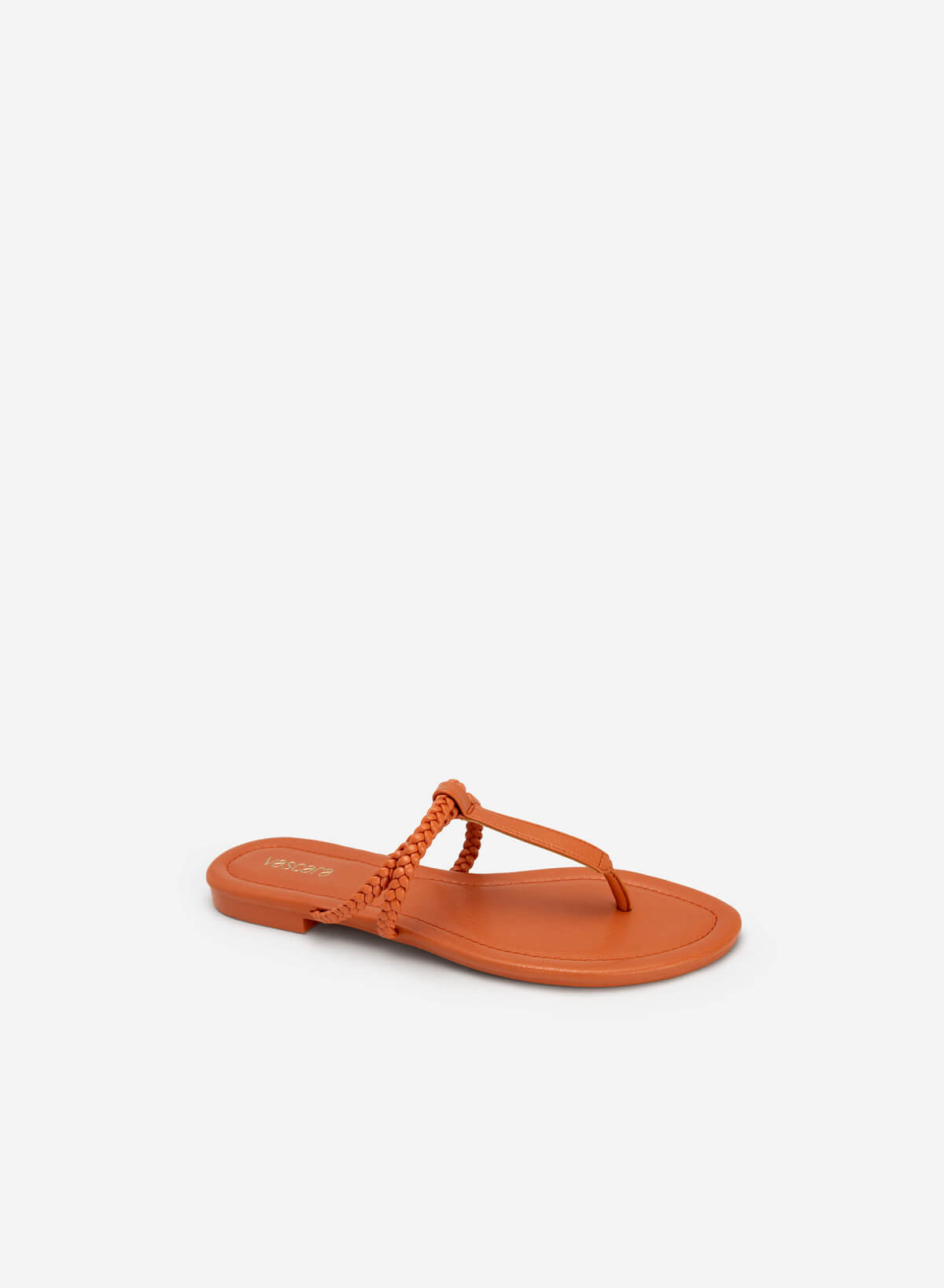 Knitting Strap Flip Flops - FLI 0184 - Dark Orange - vascara.com