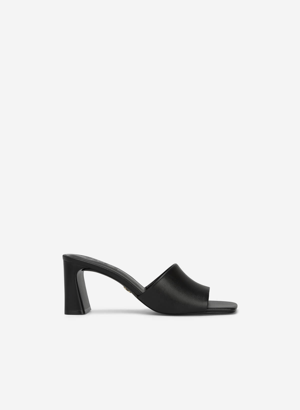 Front Strap Block Heel Mules - MUL 0190 - Black - vascara.com