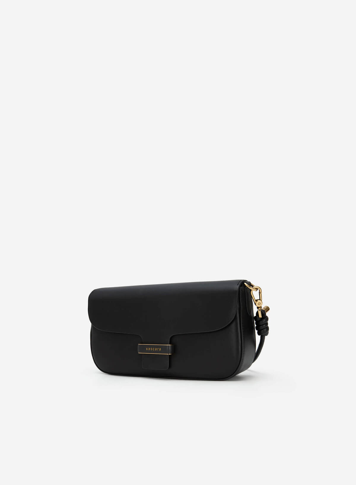 Gold Edge Lock Buckle Belt Leather Handbag - SAC 0295 - Black - vascara.com