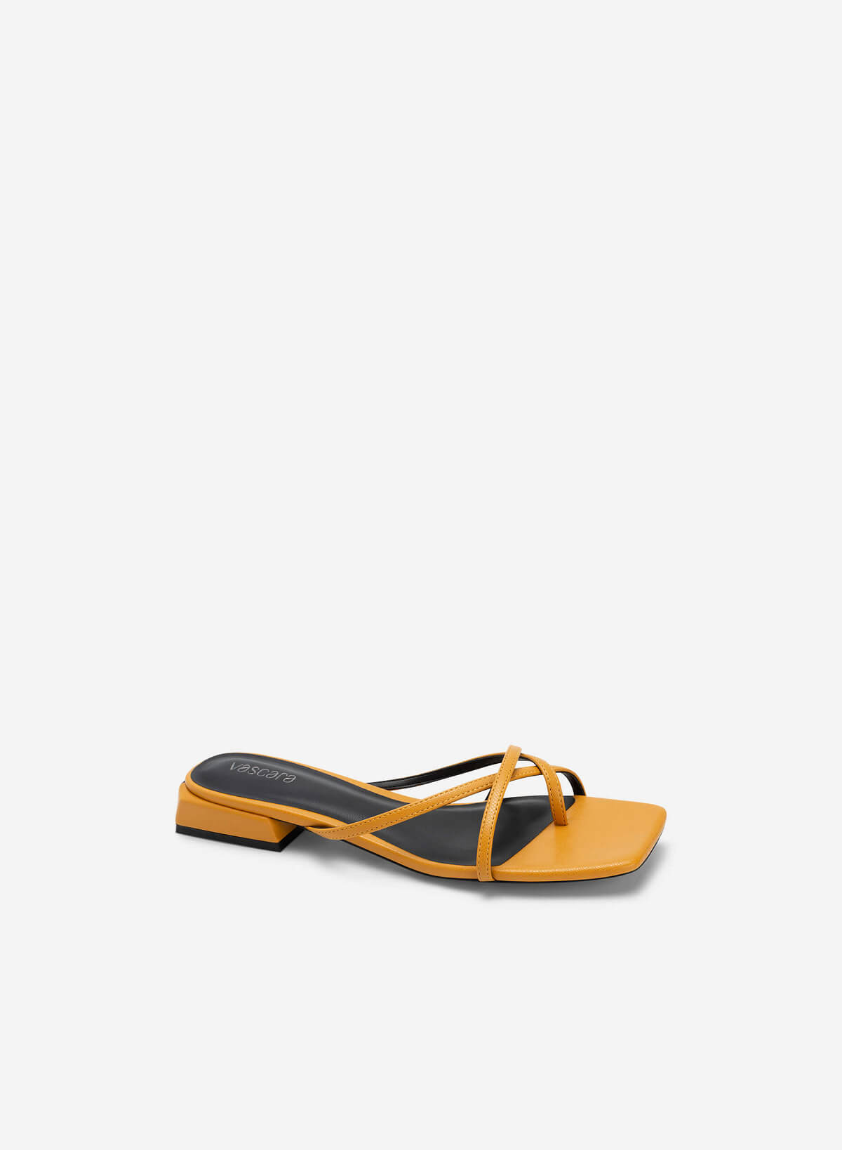 Lizard-effect Cross Strap Flip Flops - FLI 0185 - Yellow - vascara.com