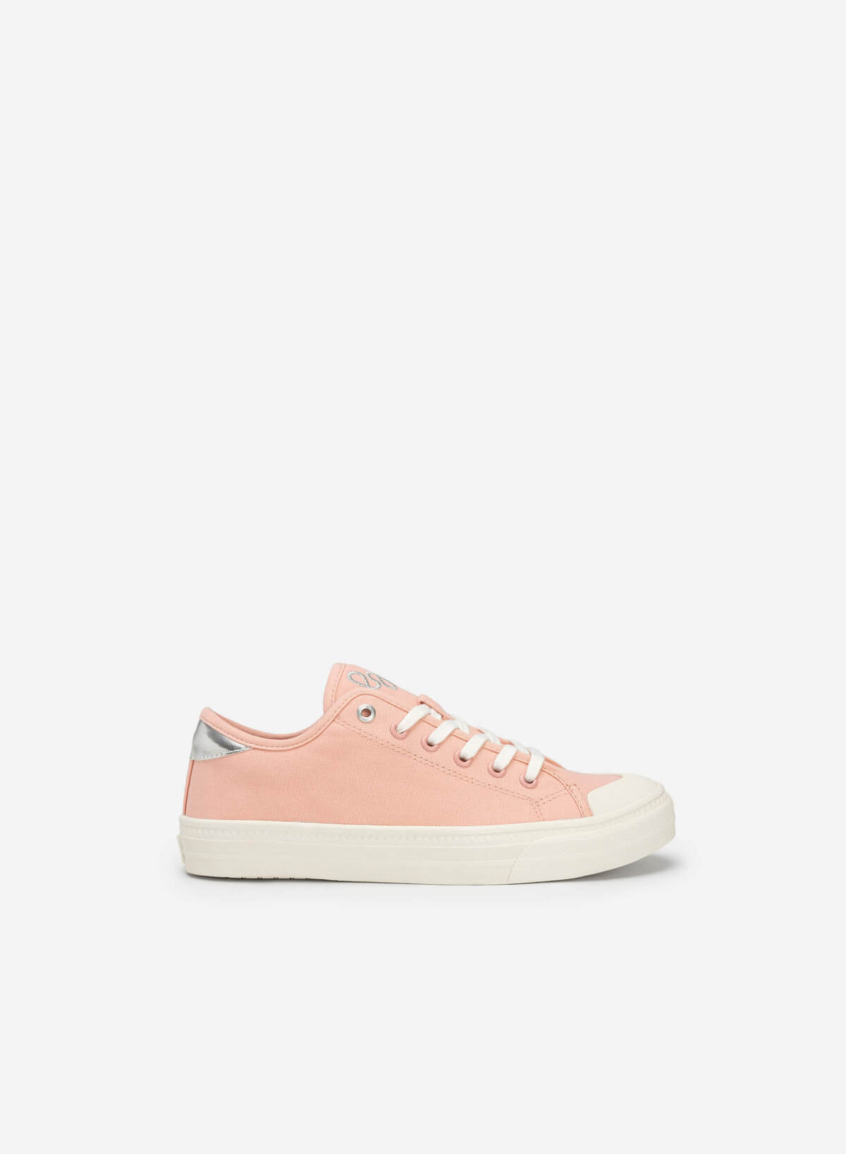 Metallic Décor Canvas Sneaker - SNE 0061 - Pink - vascara.com