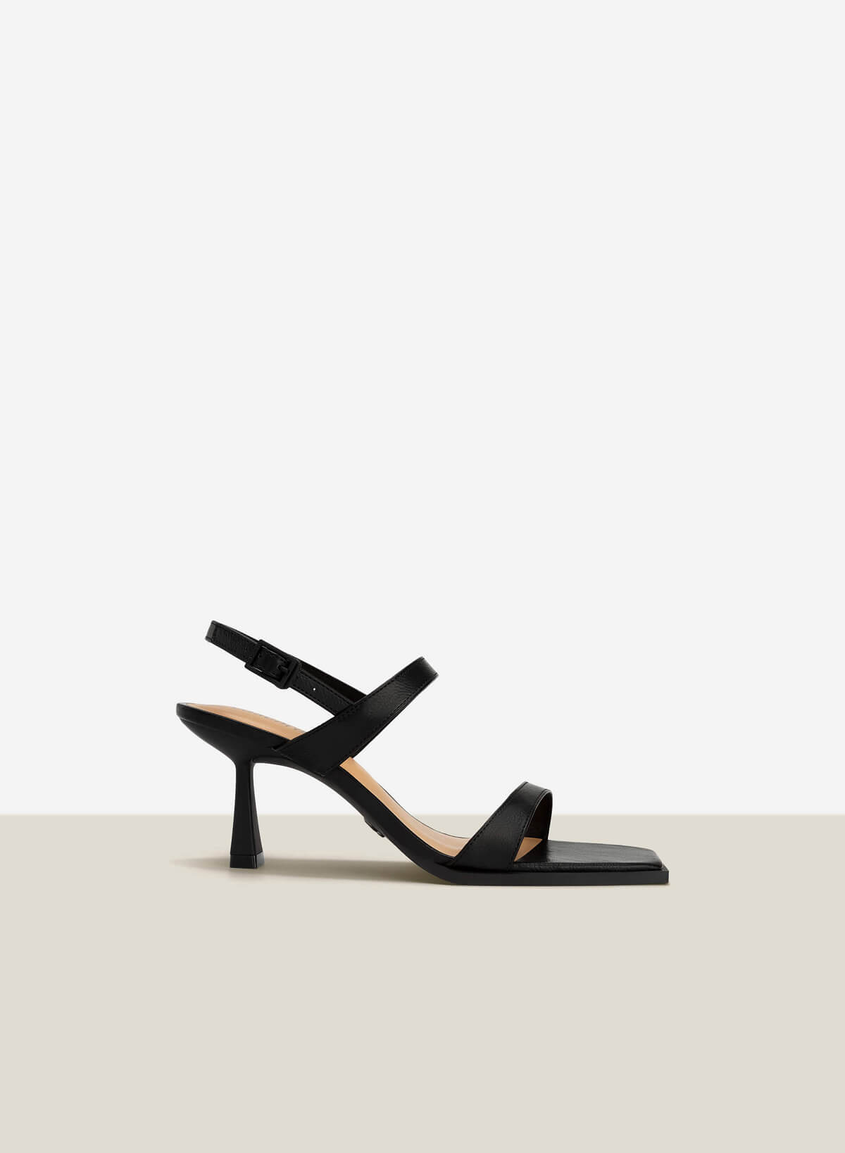 Outsole Edge Square Toe Sandals - PUM 0744 - Black - vascara.com