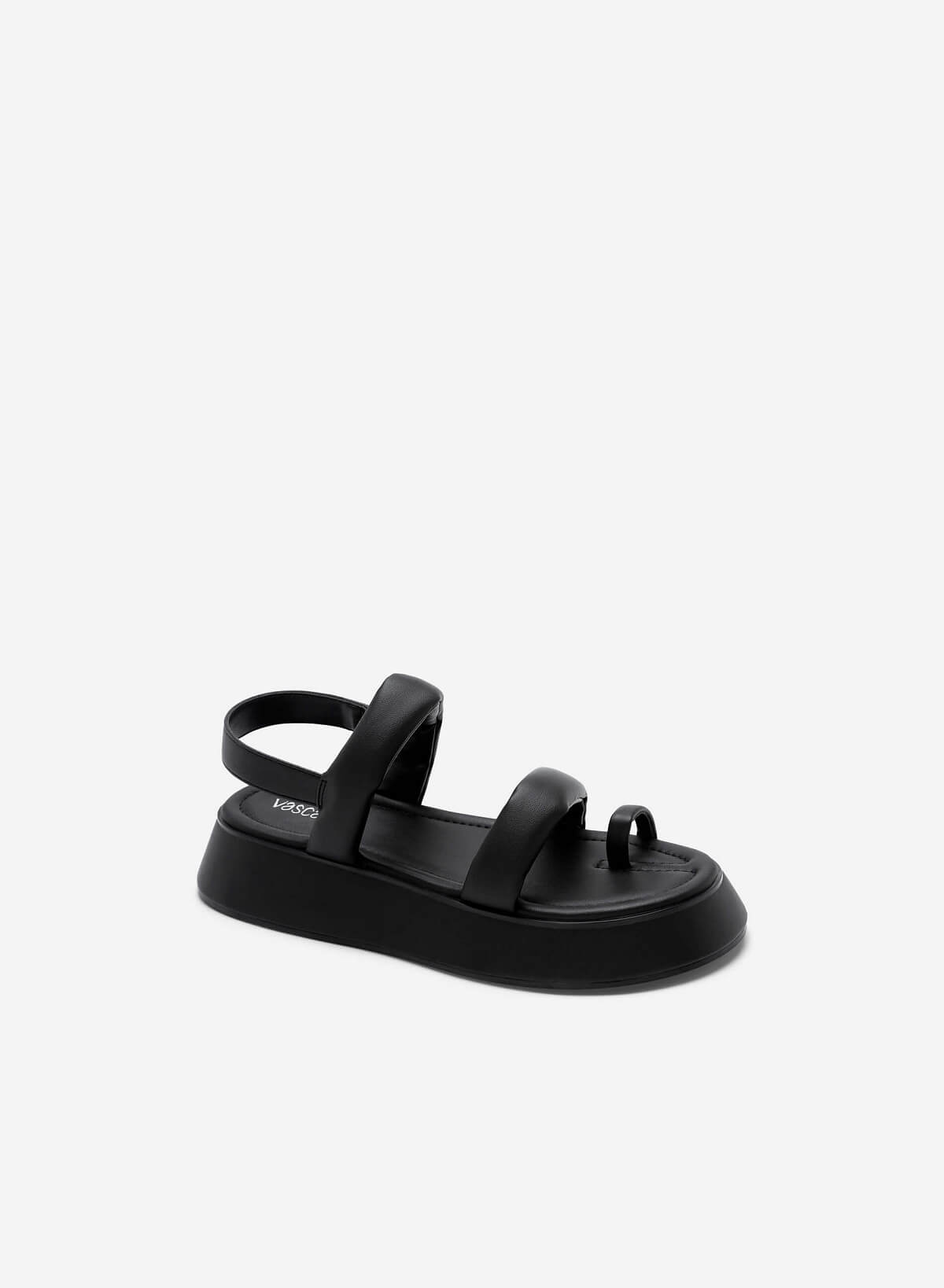 Puffed Strap Chunky Sandals - SDL 0333 - Black - vascara.com