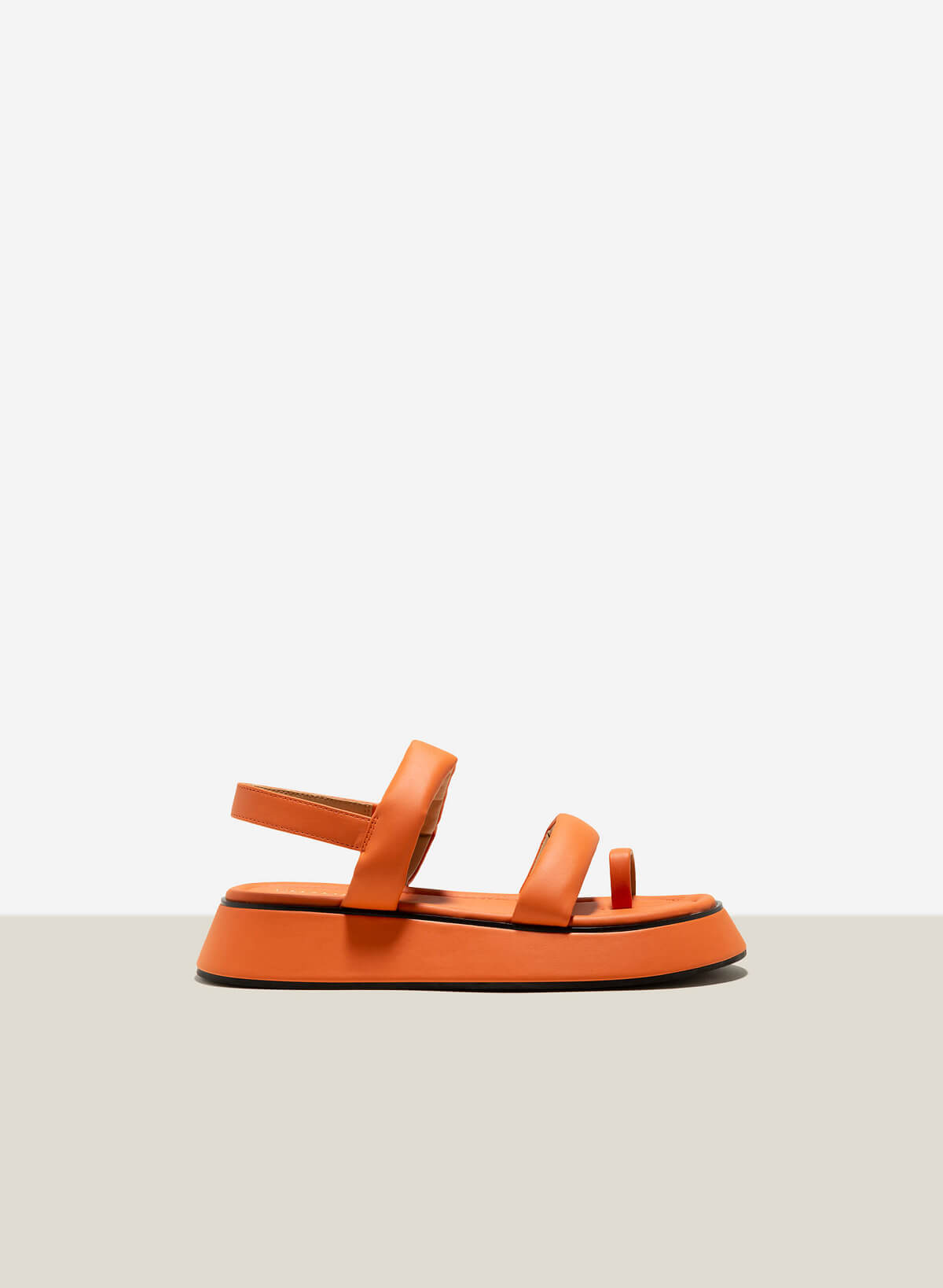 Puffed Strap Chunky Sandals - SDL 0333 - Orange - vascara.com