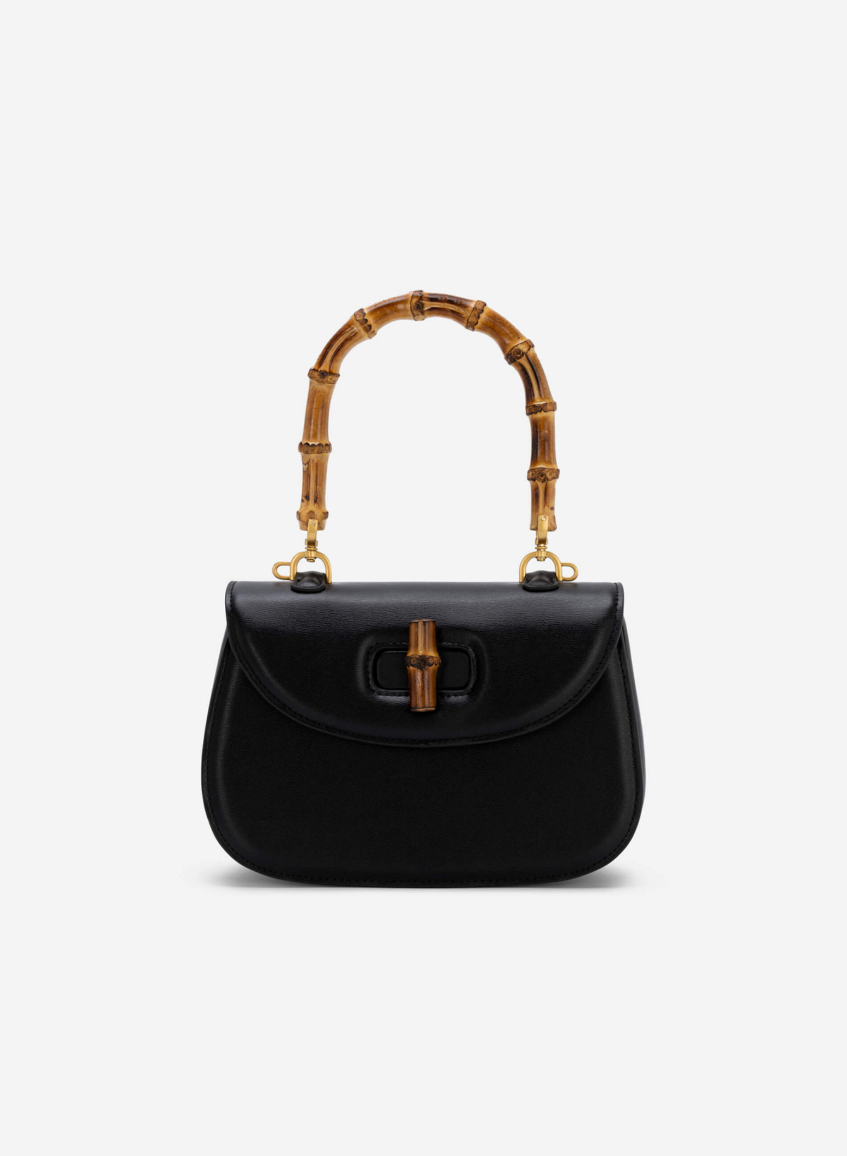 Bamboo Handle Handbag - SAC 0314 - Black - vascara.com