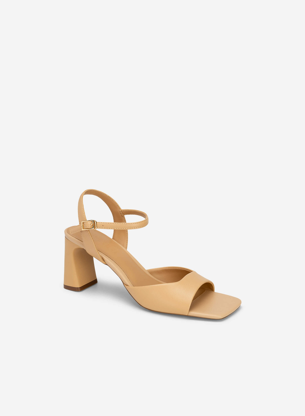 Classic Strap Block Heel Sandals - PUM 0752 - Beige - vascara.com