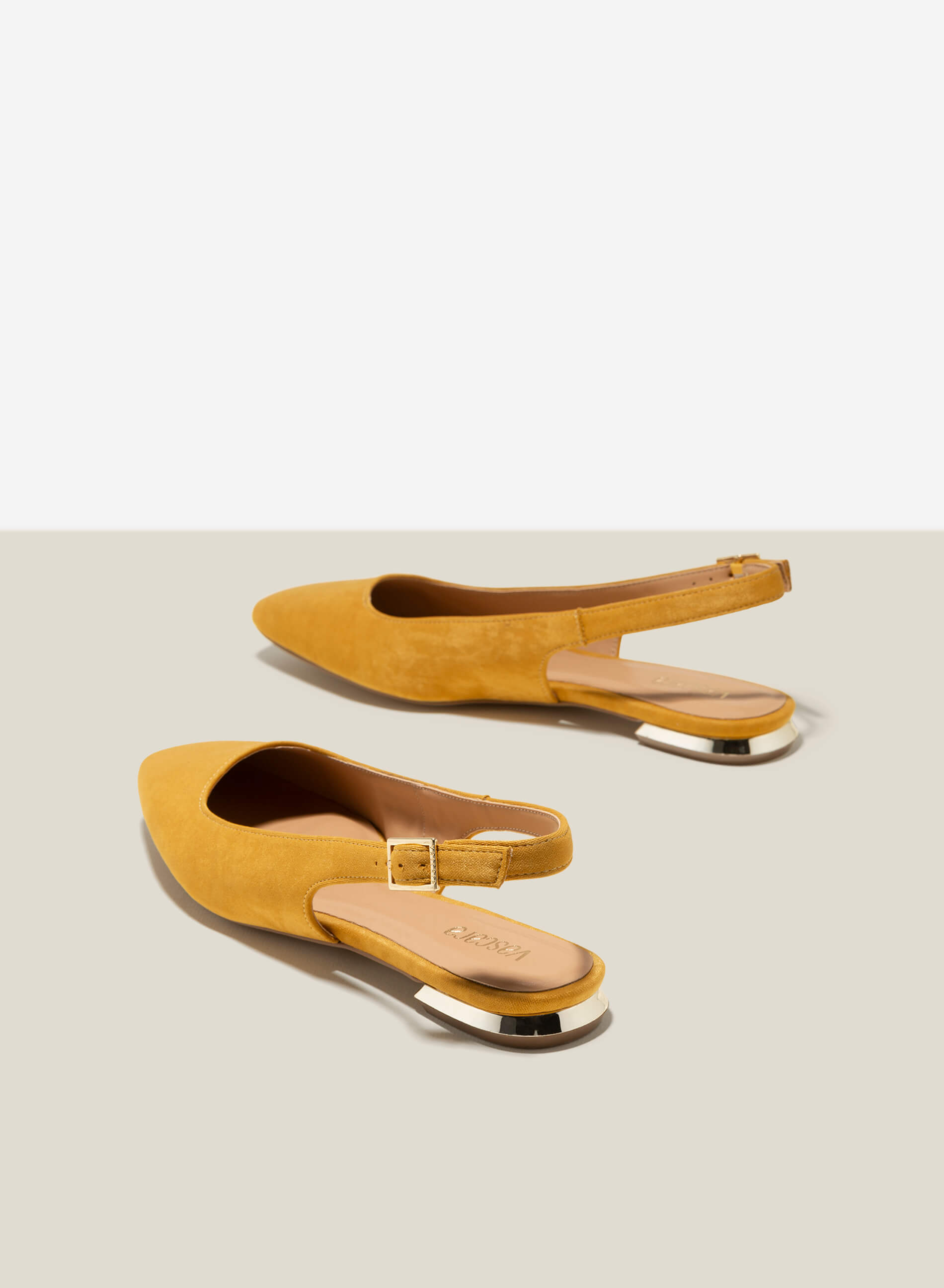 Yellow on sale suede slingbacks