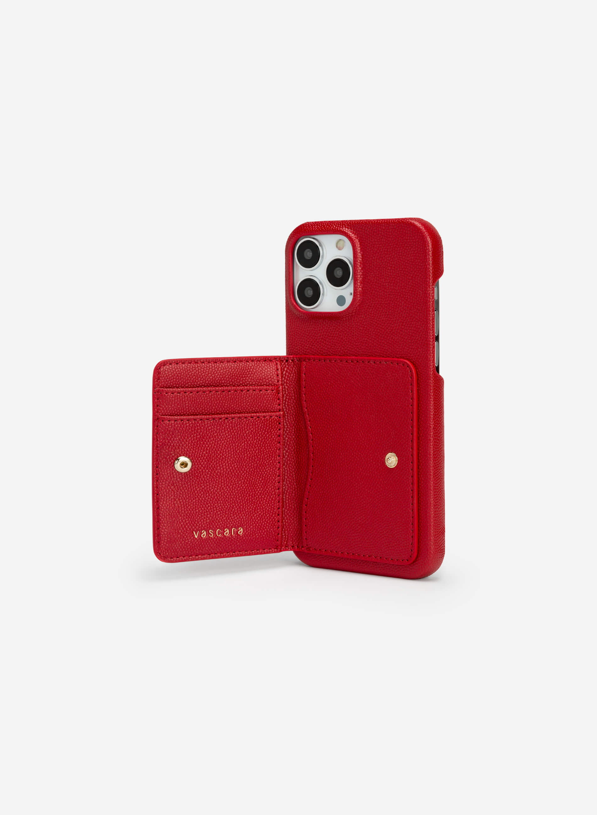 Mini Card Holder Mixed iPhone 13 Pro Max Phone Case CAS 1306 Red Vascara