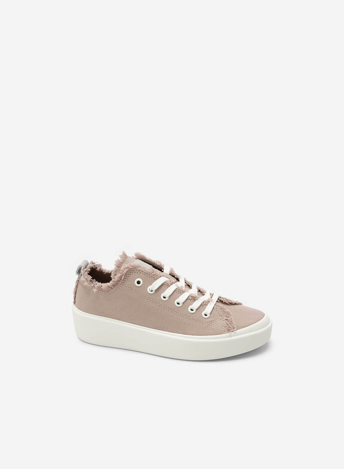 Tassel Edge Fabric Sneakers - SNE 0060 - Beige - vascara.com