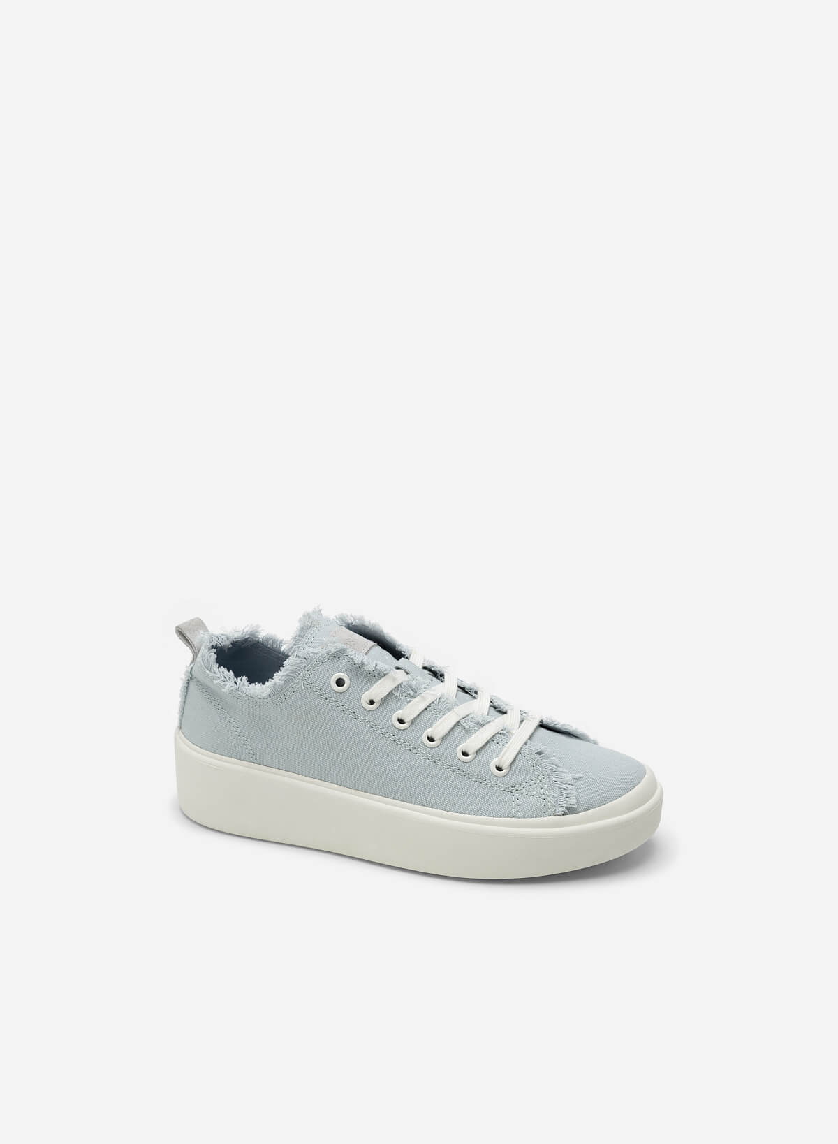 Tassel Edge Fabric Sneakers - SNE 0060 - Light Blue - vascara.com