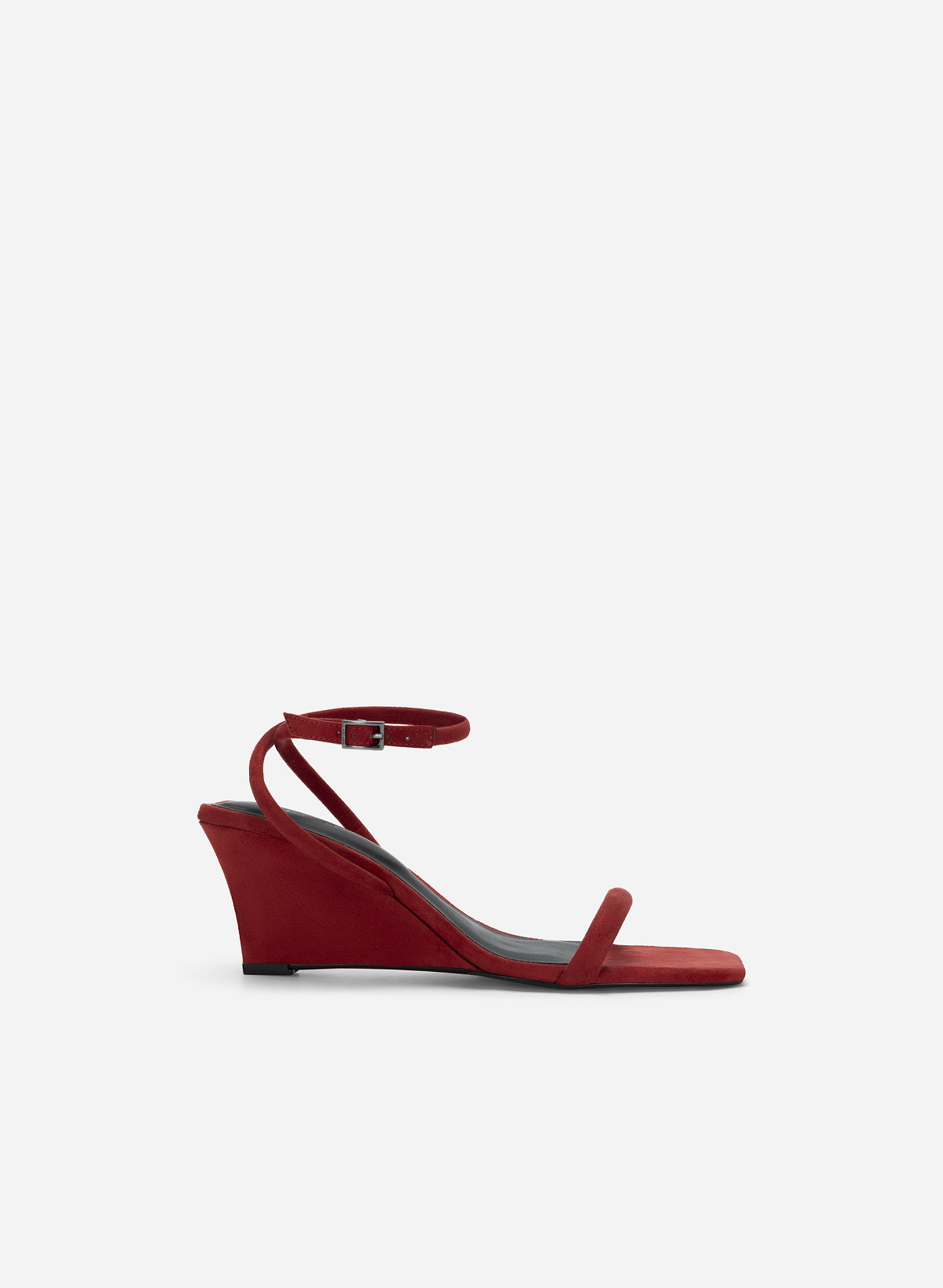 Round Strap Wedge Heel Sandals - PLA 0432 - Dark Orange - vascara.com