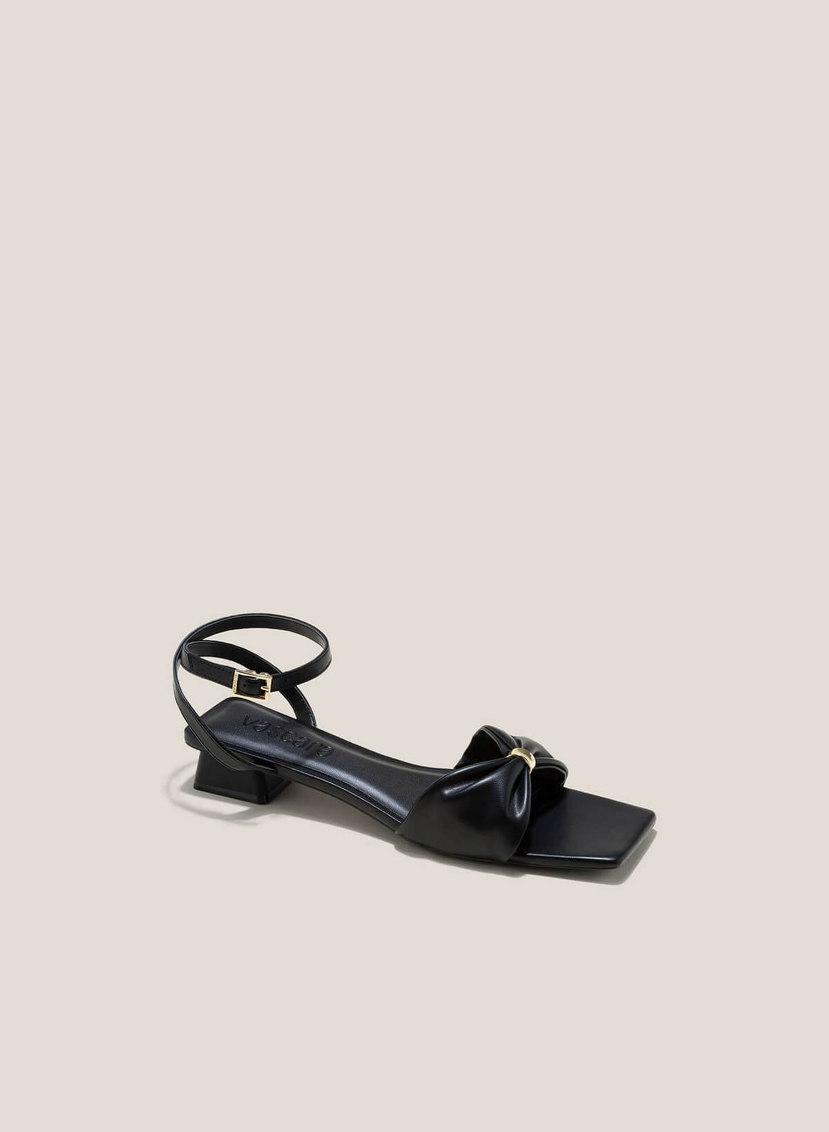 Bow Strap Décor Sandals - PUM 0757 - Black - vascara.com