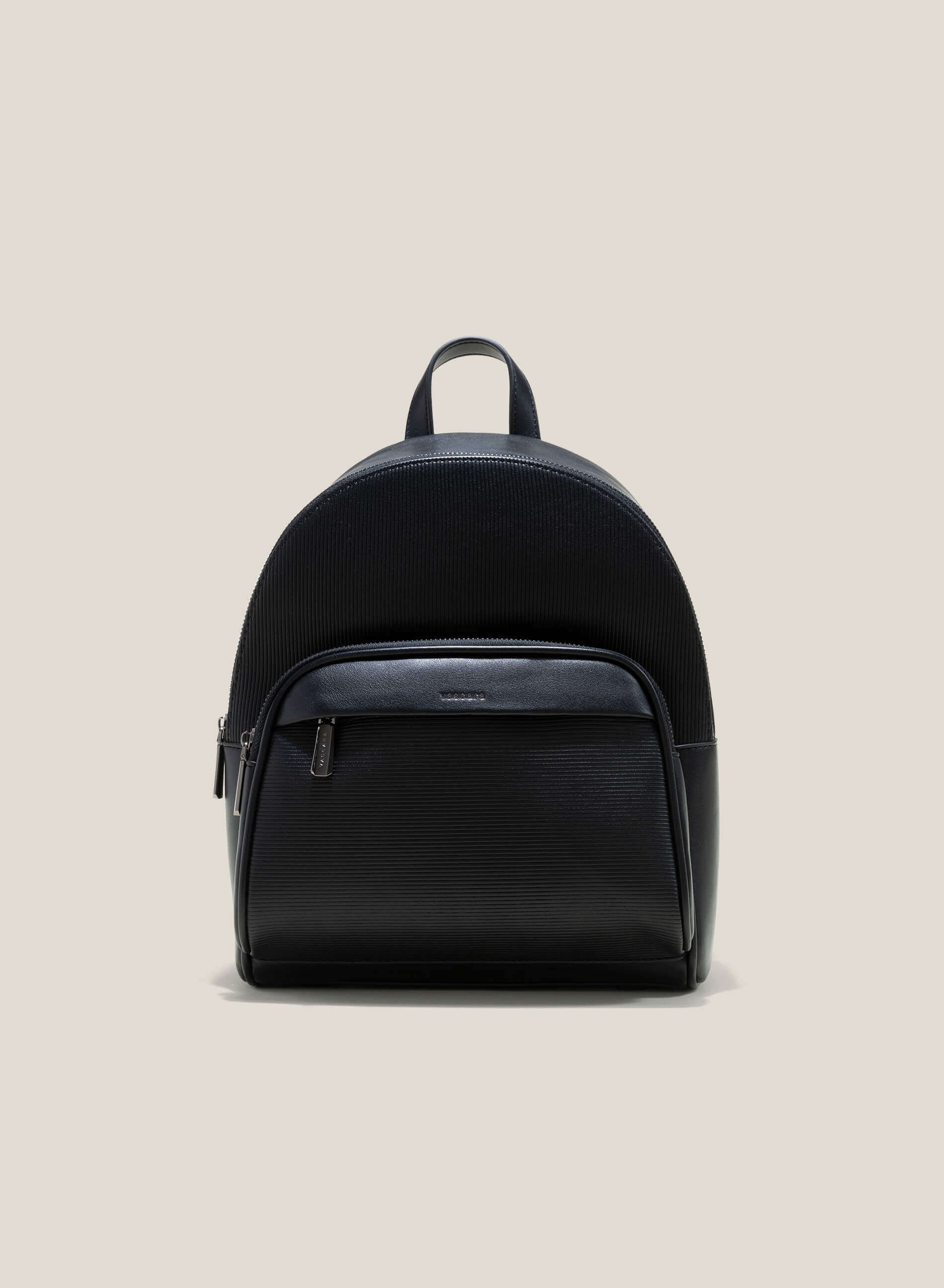 Embossed Side Box Backpack - BAK 0190 - Black Vascara