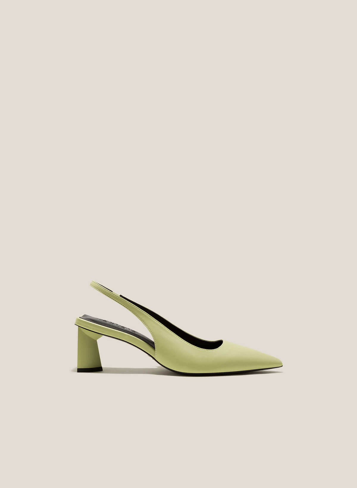 Pointed-Toe Block Heel Slingbacks - HIG 0587 - Mint - vascara.com