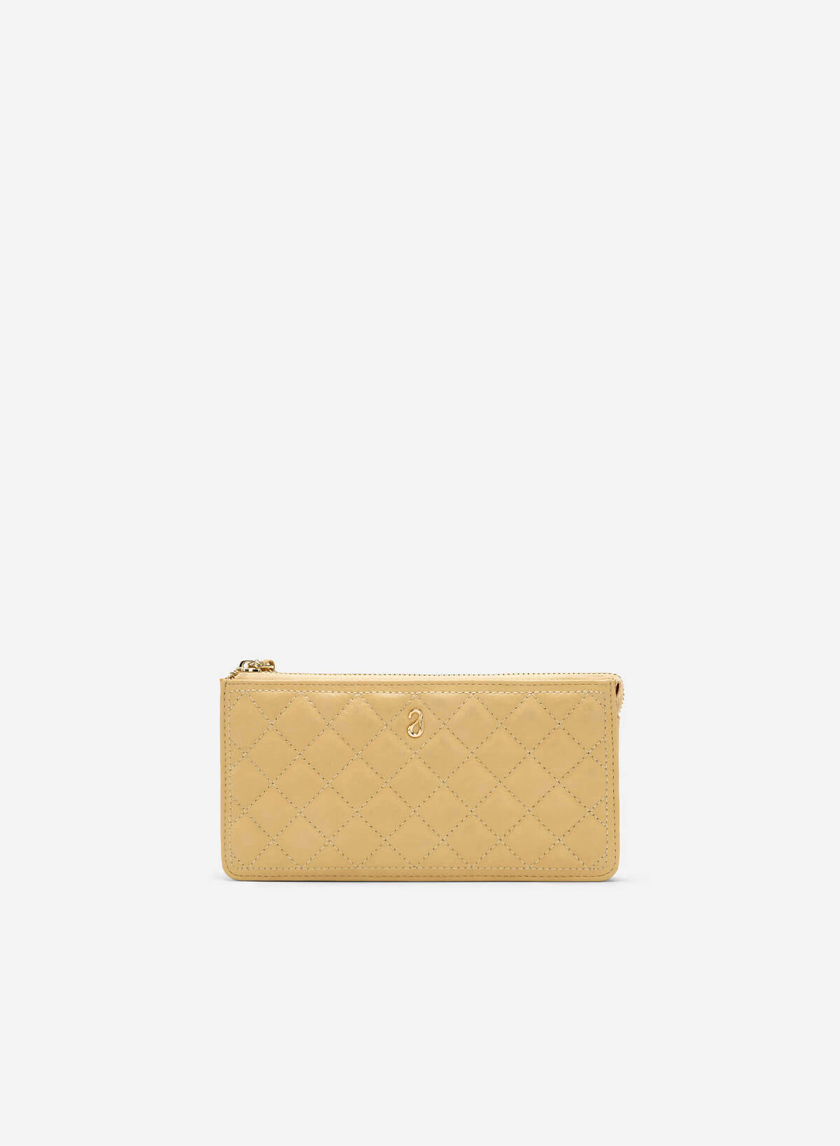 Chain Handle Quilted Clutch - WLL 0262 - Light Yellow - vascara.com