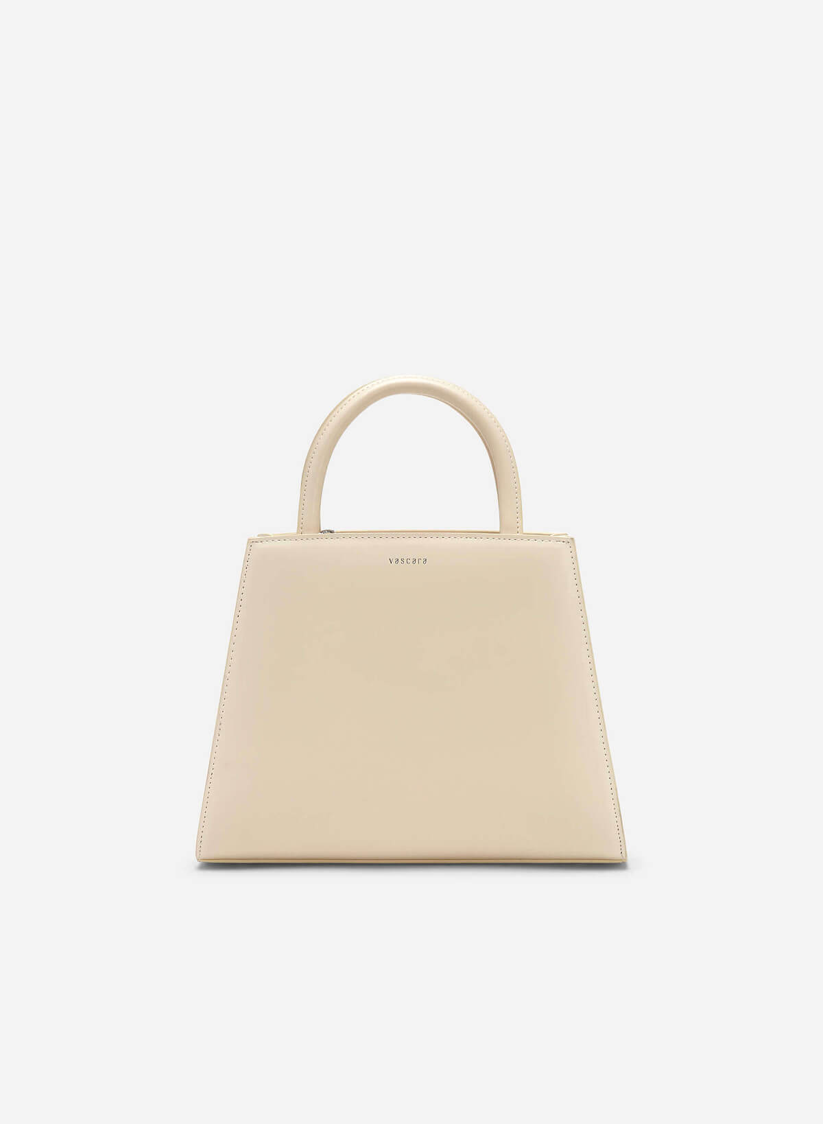 Double-Handled Geometric Tote Bag - TTE 0112 - Cream - vascara.com