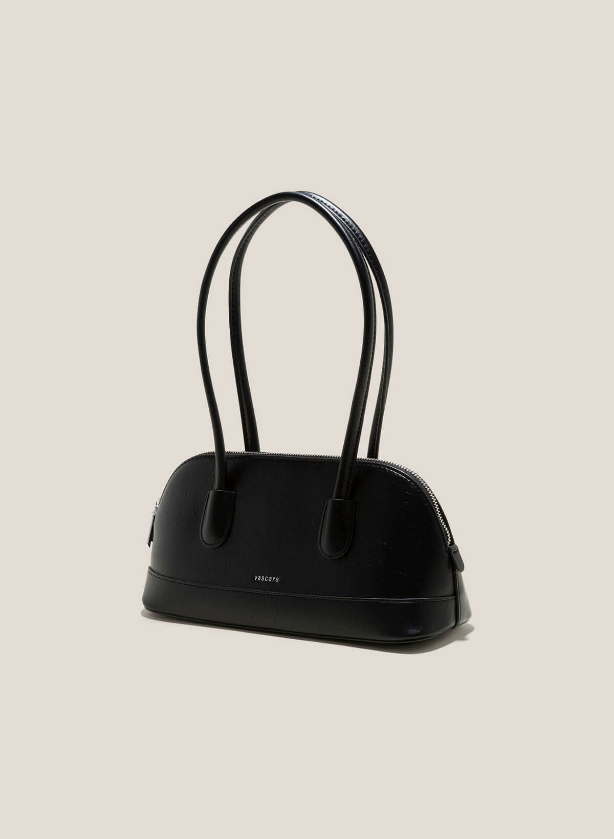 Double Pocket Shoulder Tote Bag - TTE 0124 - Black - vascara.com