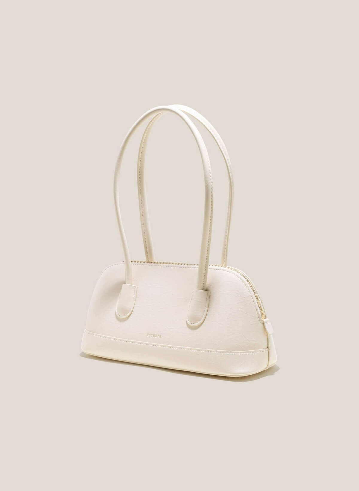 Double Pocket Shoulder Tote Bag - TTE 0124 - Cream - vascara.com