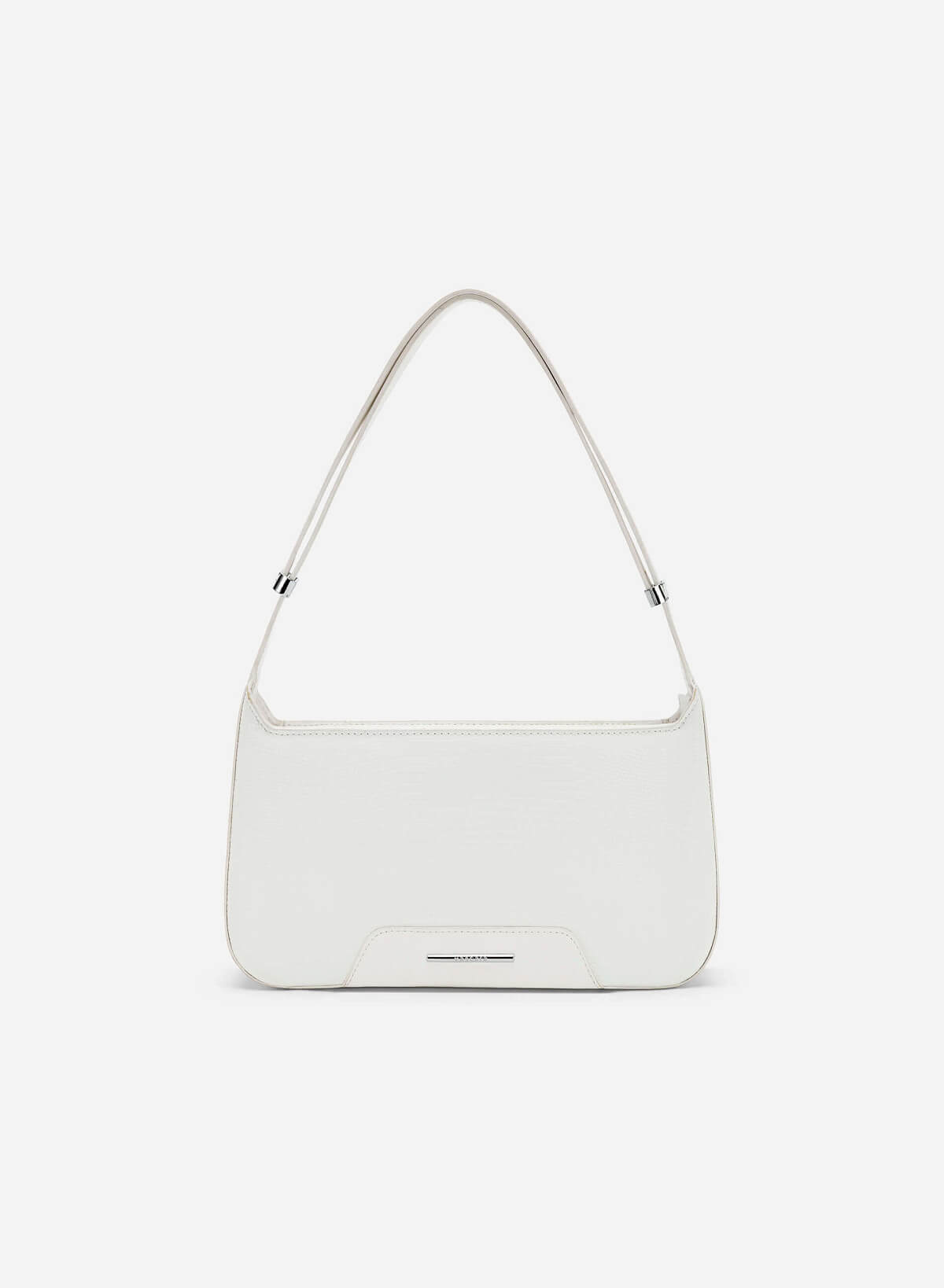 Lizard-Effect Shoulder Tote Bag - TTE 0107 - White - vascara.com