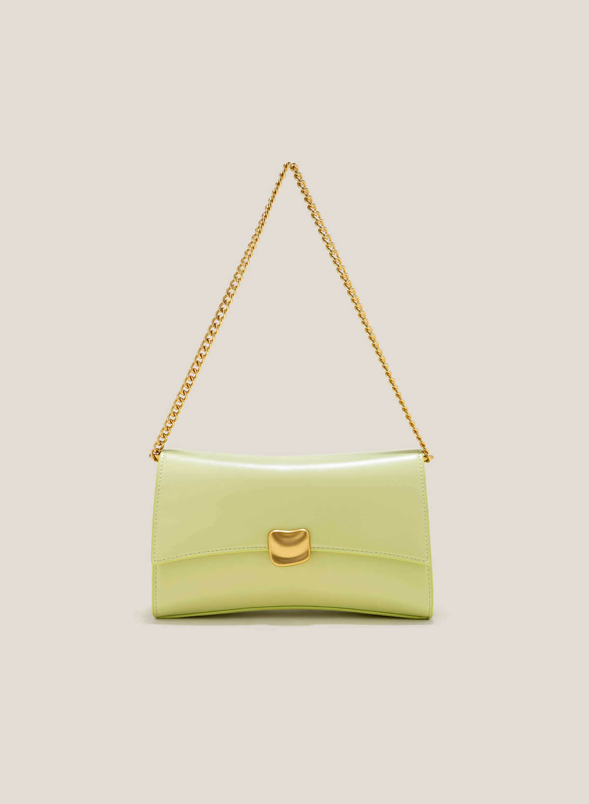 Lock Décor Handbag - SAC 0320 - Light Green - vascara.com