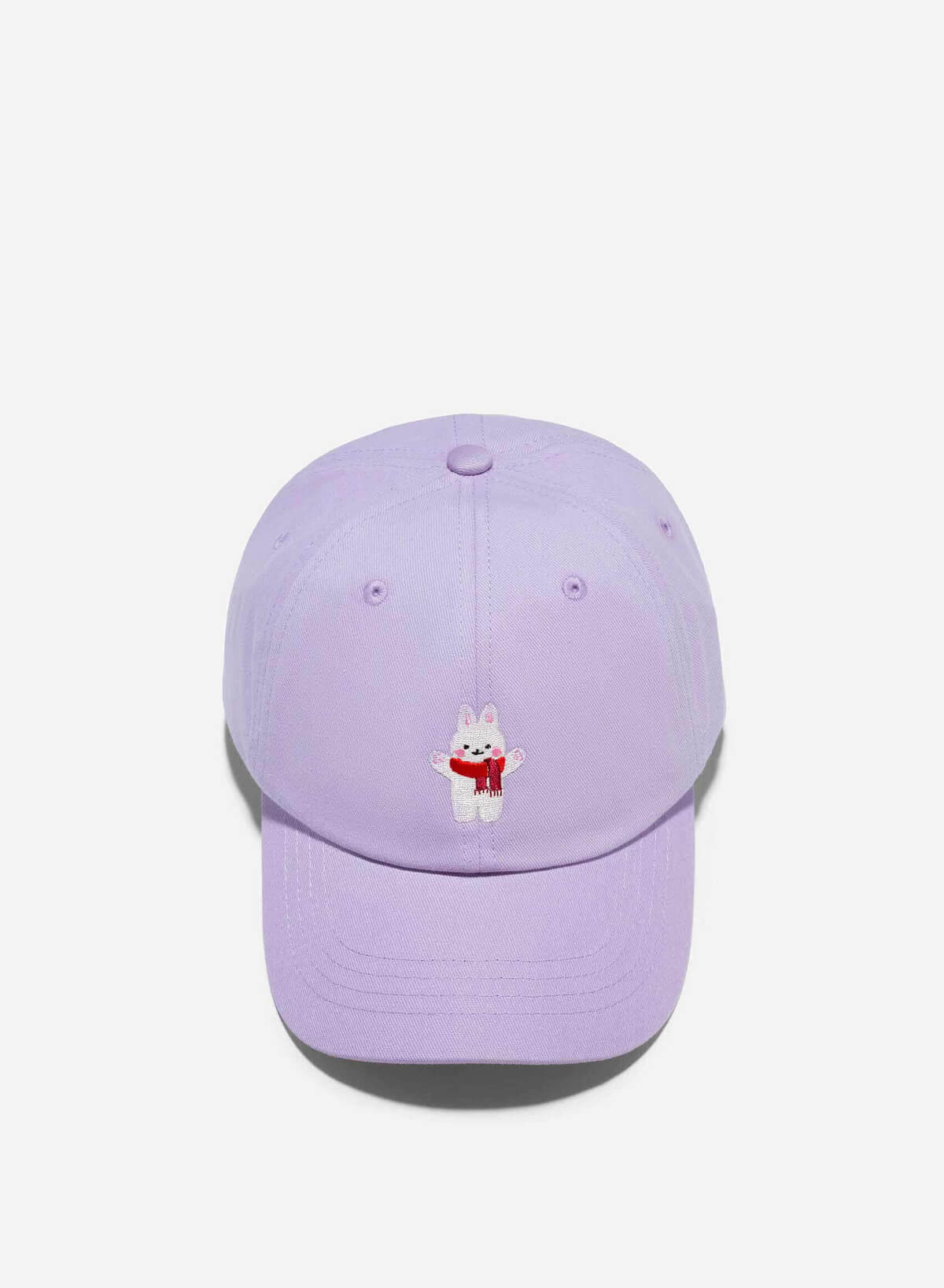 Winter Bunny Patterned Khaki Cotton Cap - CAP 0001 - Purple - vascara.com