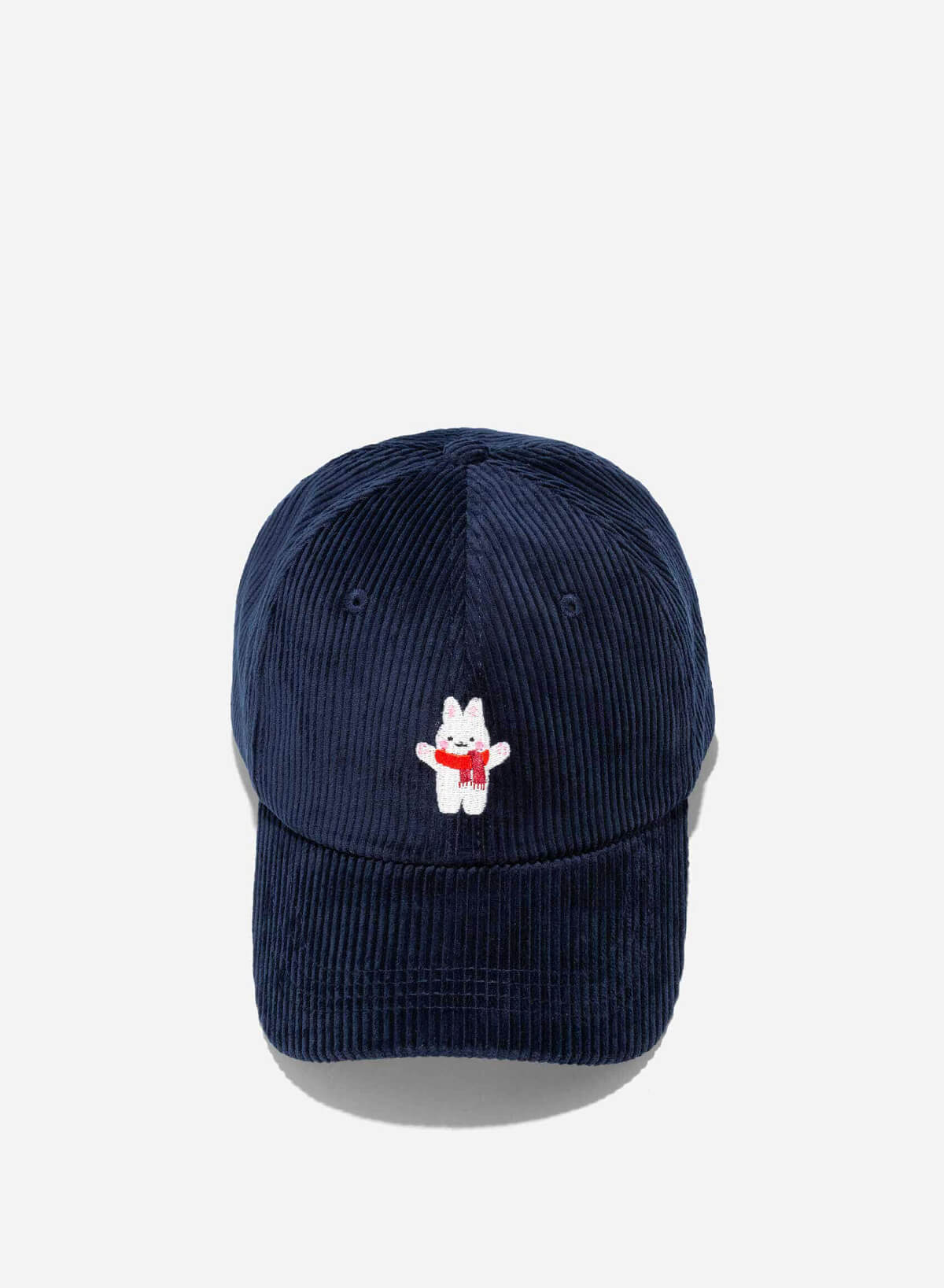 Winter Bunny Patterned Velvet Cap - CAP 0002 - Dark Blue - vascara.com