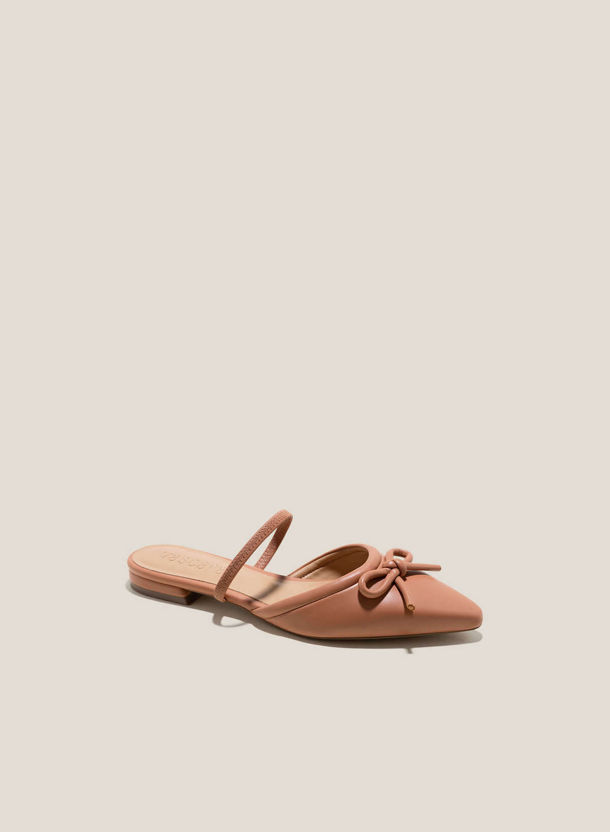 Bow Décor Flat Slip-Ons Pumps - HIG 0620 - Light Brown - vascara.com