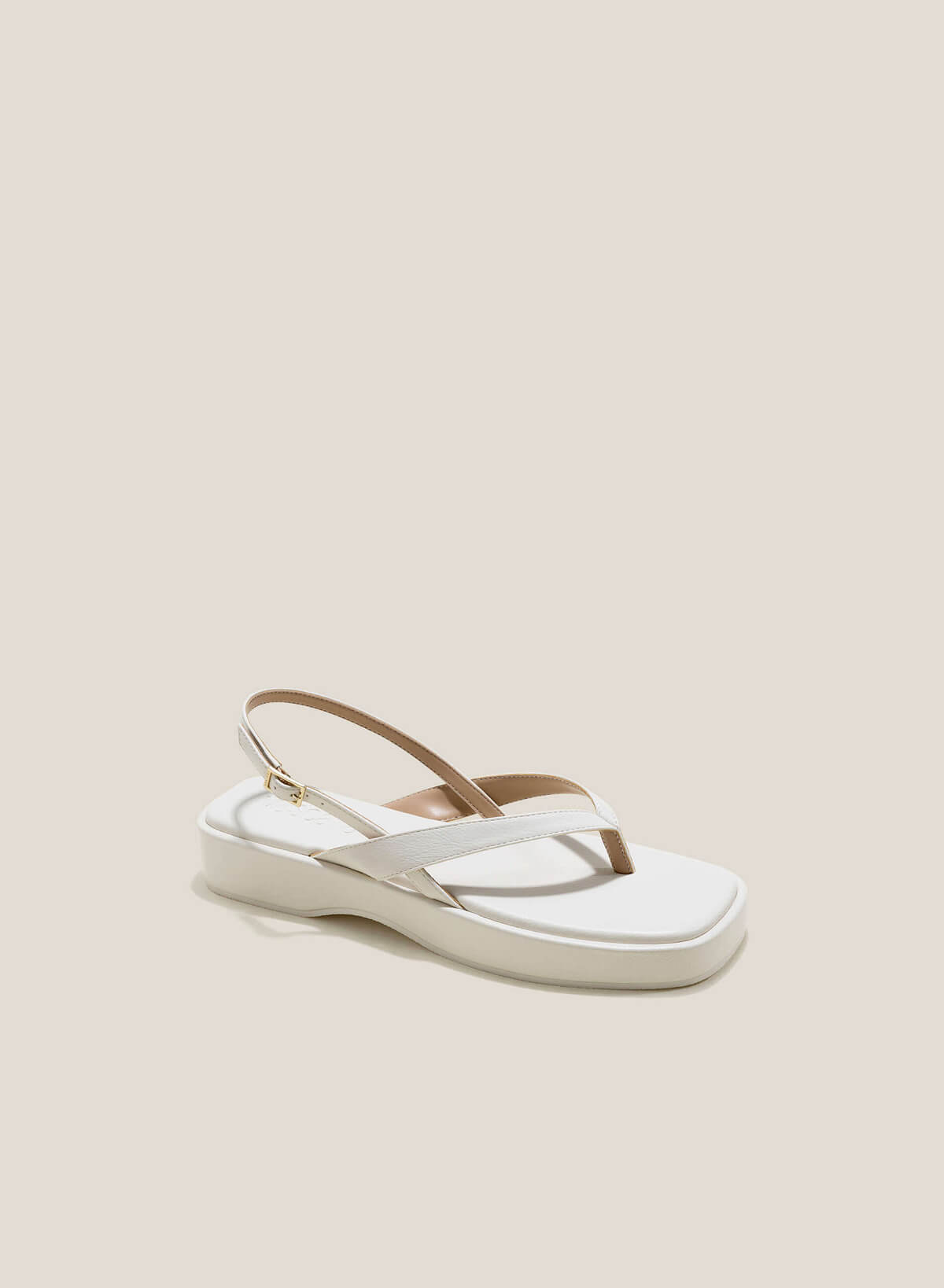 Clip-Toe Sandals - SDL 0338 - Cream - vascara.com