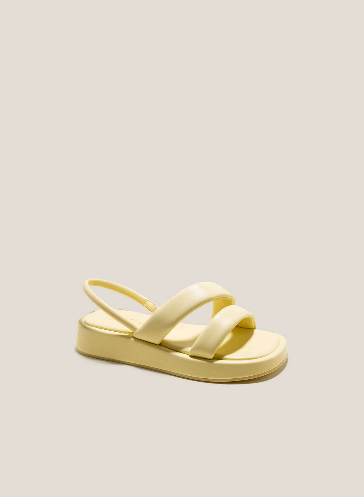 Puffed Strap Chunky Sandals - SDL 0337 - Yellow - vascara.com